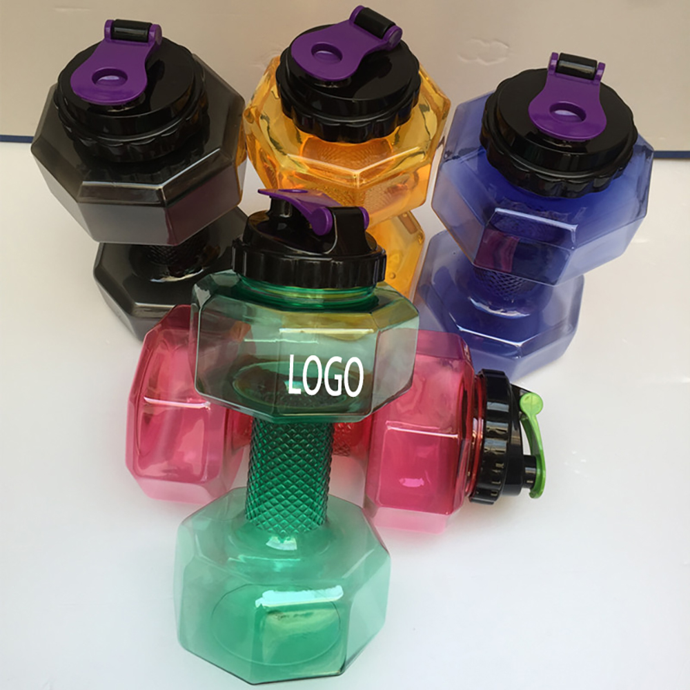 PET Outdoor Sport Dumbbell Shaped Water Bottle