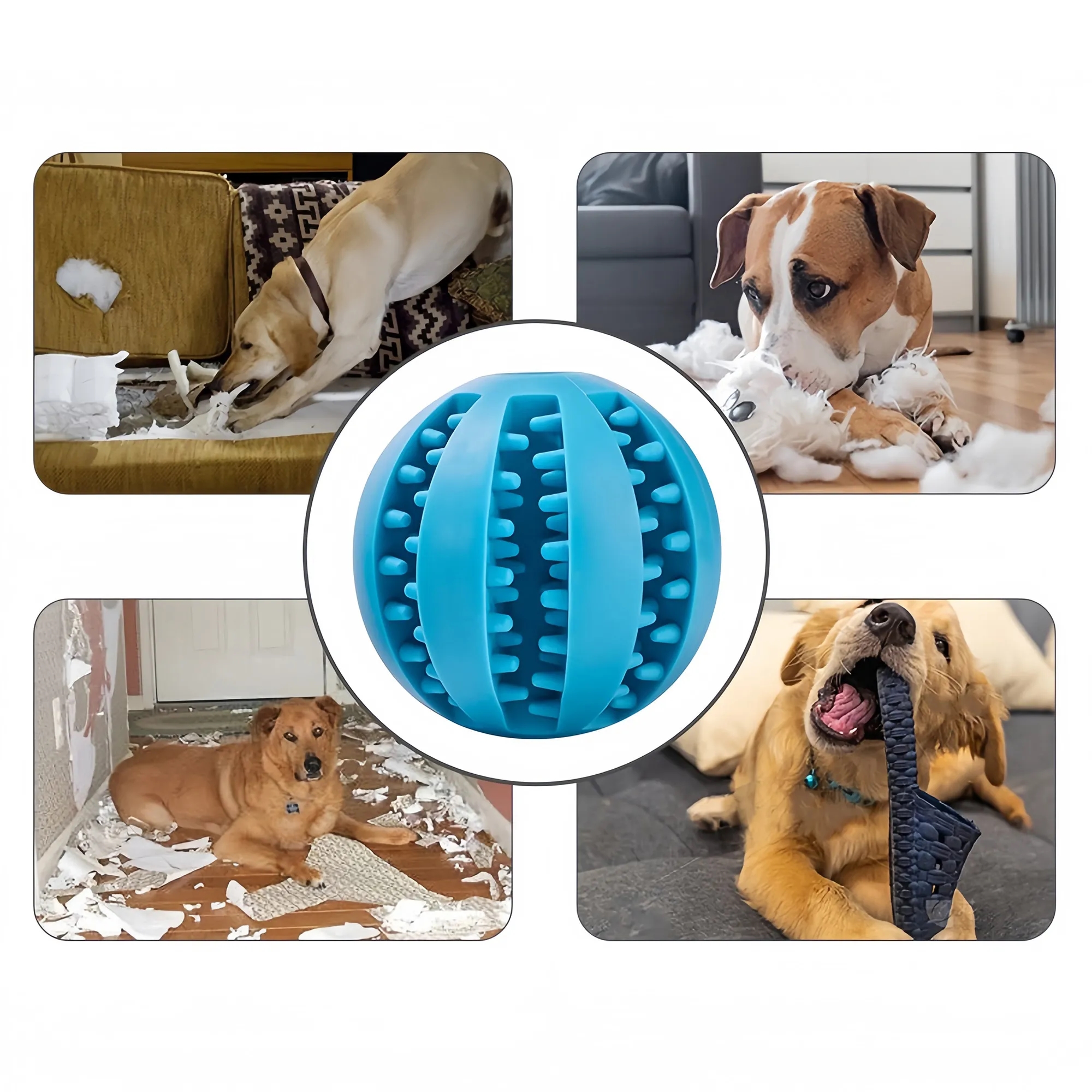 Rubber Watermelon Treat Dispensing Chew Ball For Dogs 2