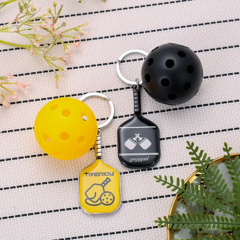 Mini Pickleball Racket & Ball Keychain 2
