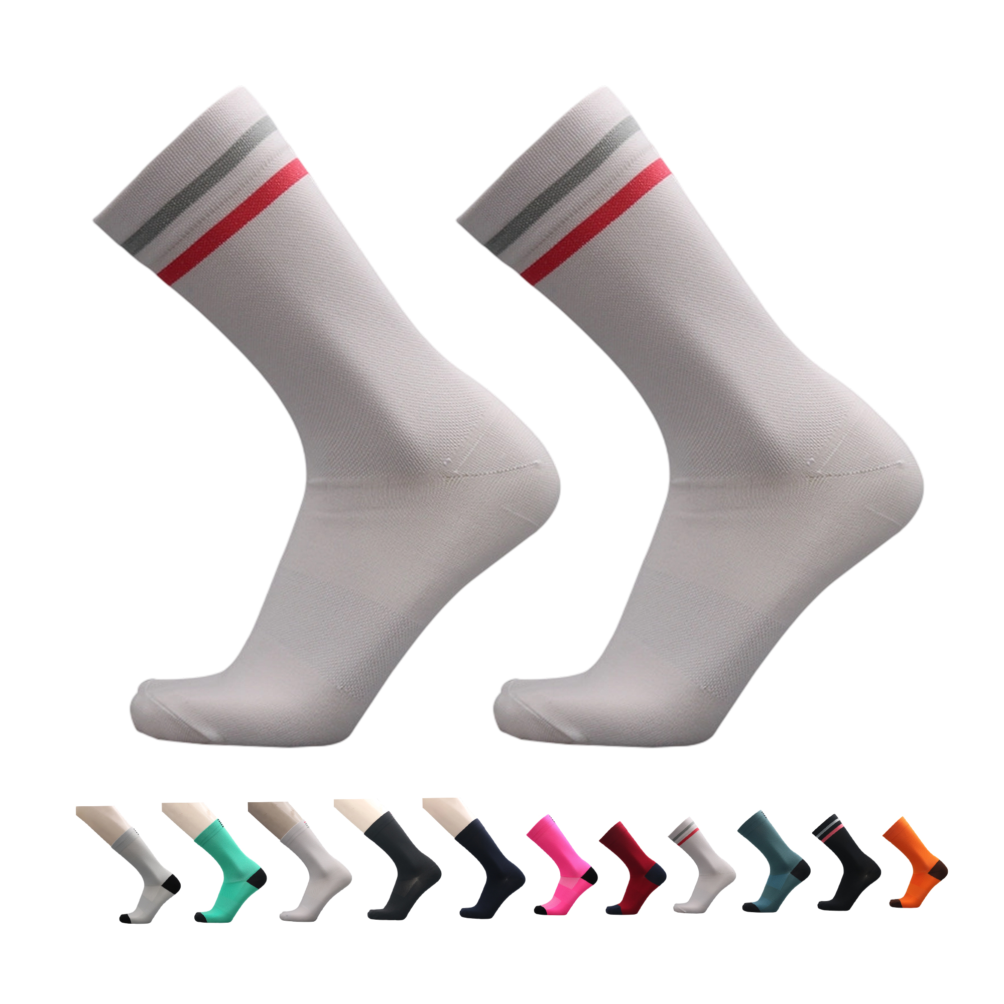 100% Woven Premium Cotton Athletic Crew Socks 7