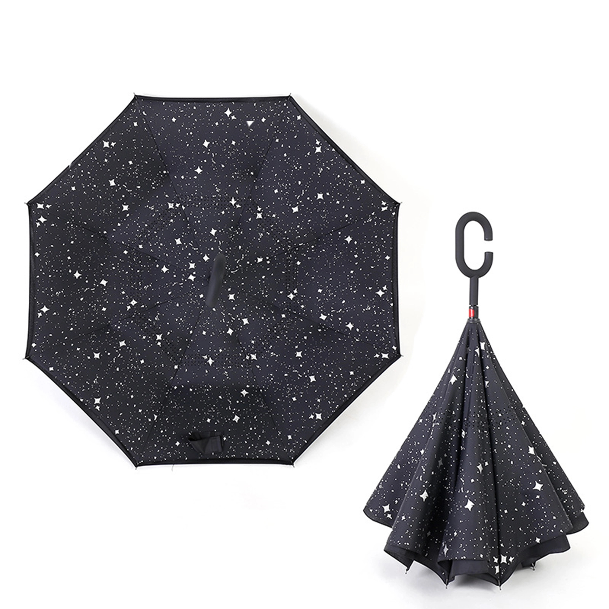48" Arc Reverse Umbrella with C-Shaped Handle 8