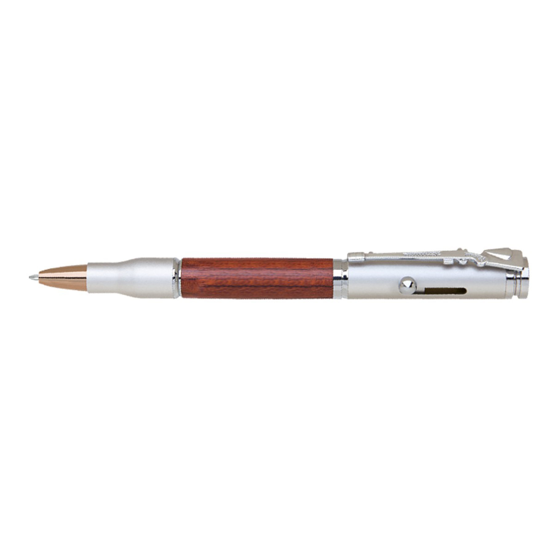 Kielder Bolt Action Wood & Brass Pen 4
