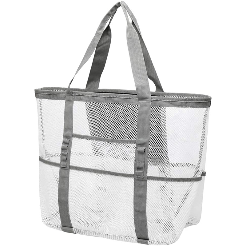 Large Capacity Mesh Beach Bag with 9 Pockets 10