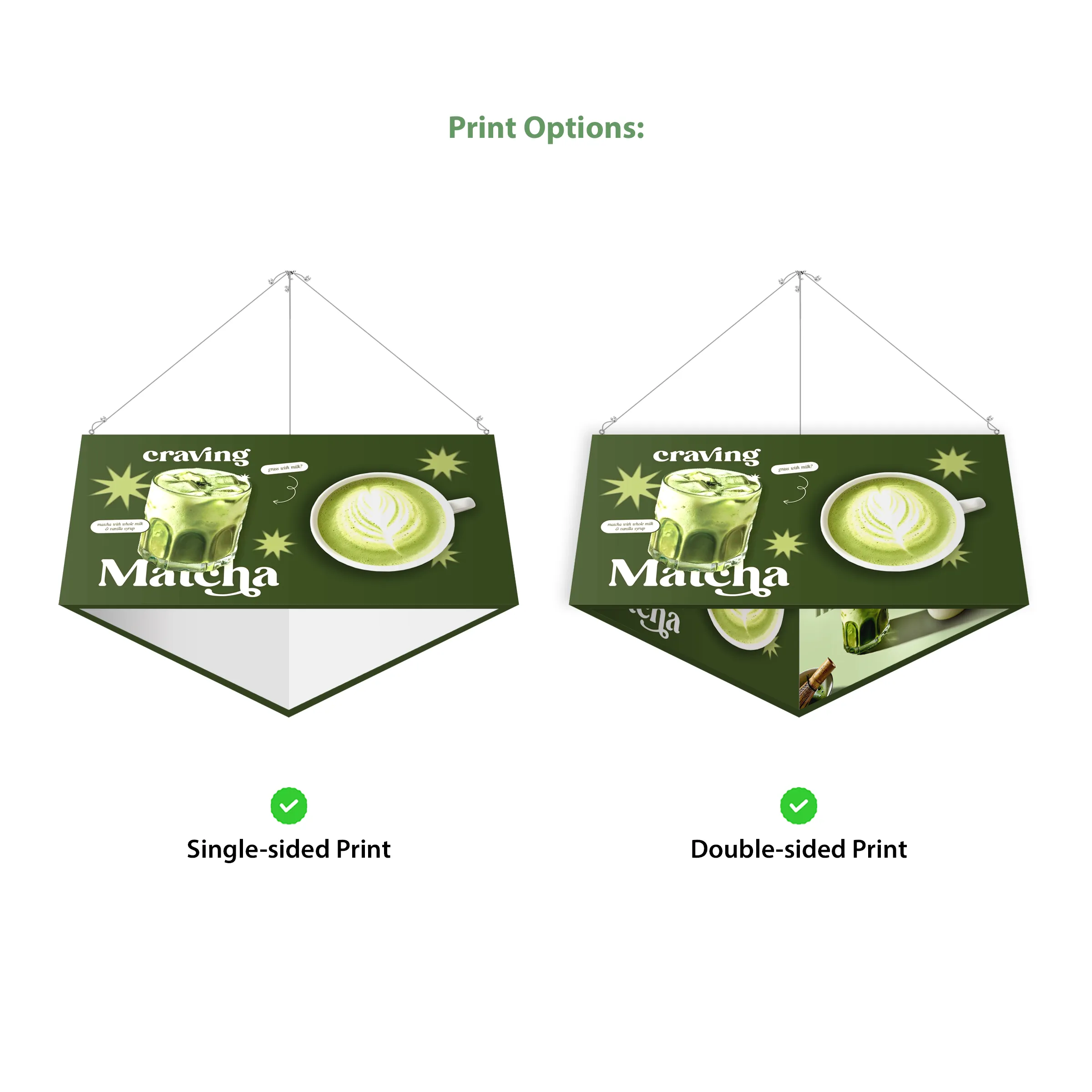 10' Triangular Hanging Banner Kit (Hardware + Banner) 3