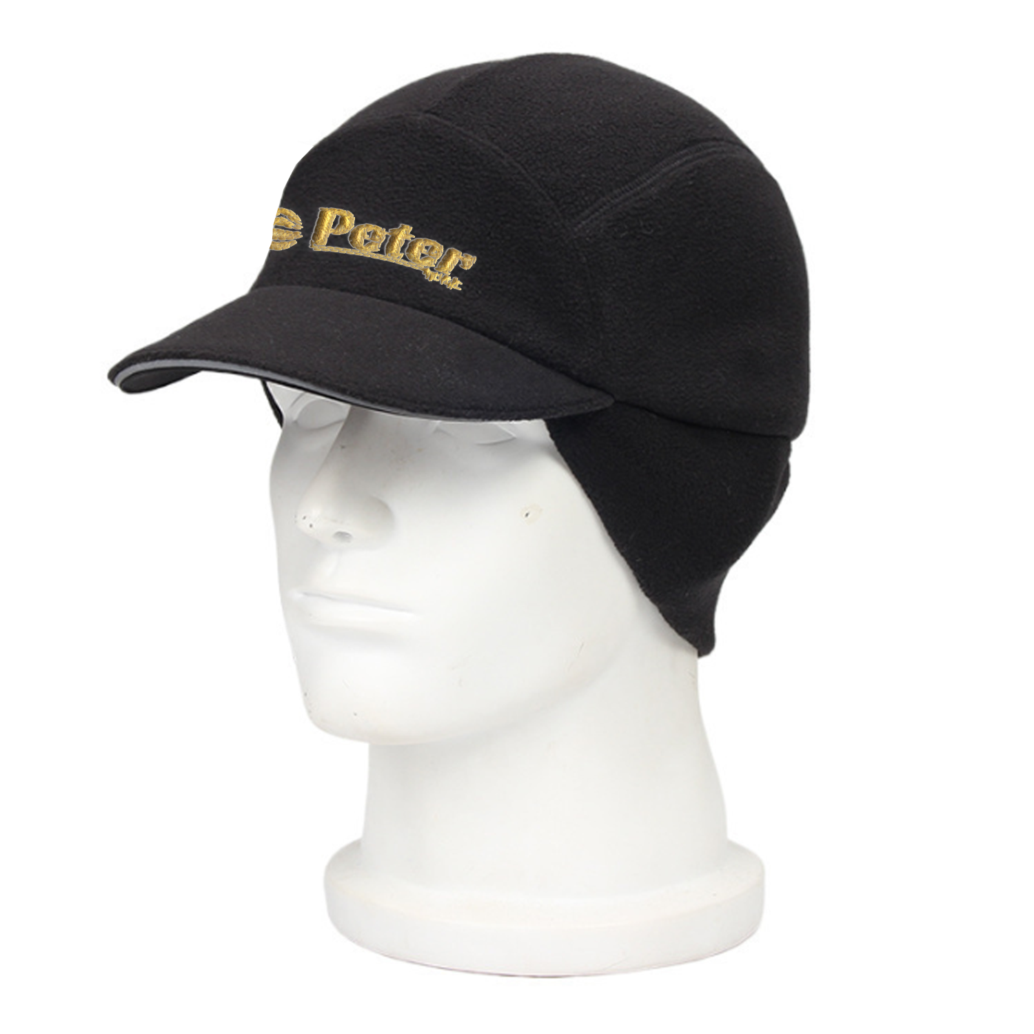 Women Winter Reflective Fleece Baseball Cap W/ Ear Flaps 2
