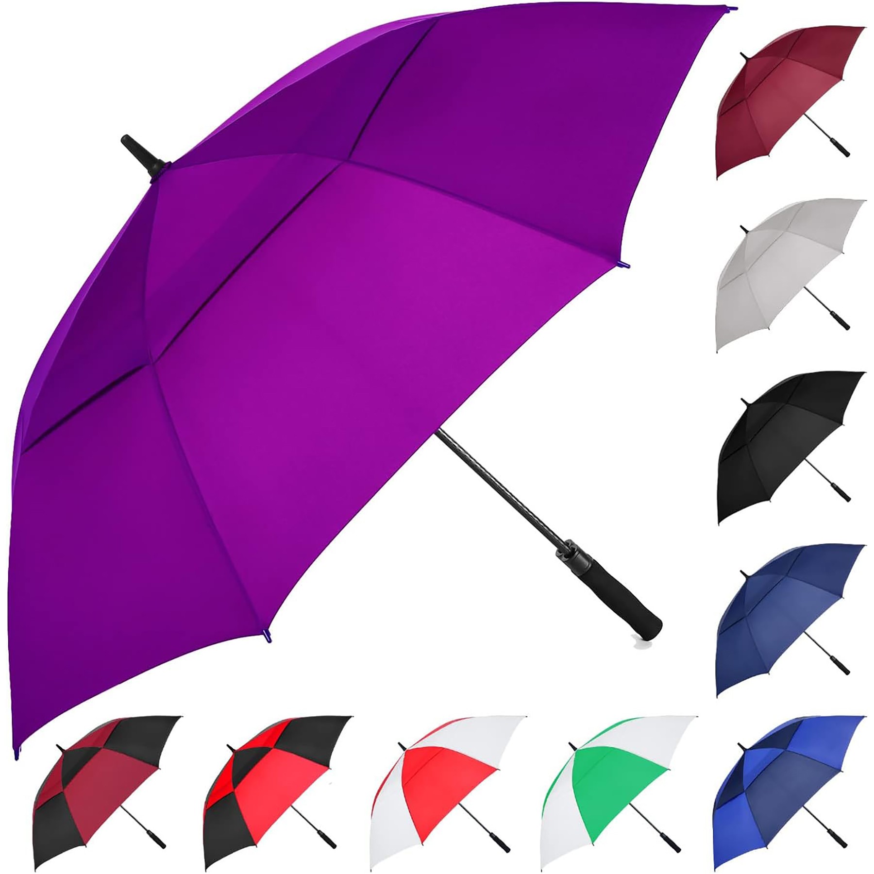 Automatic Open Windproof Golf Umbrella With Double Canopy 20