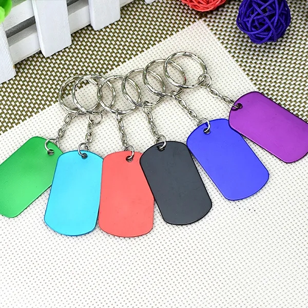 Aluminum Rectangle Shaped Key Holder and Dog Tags 2