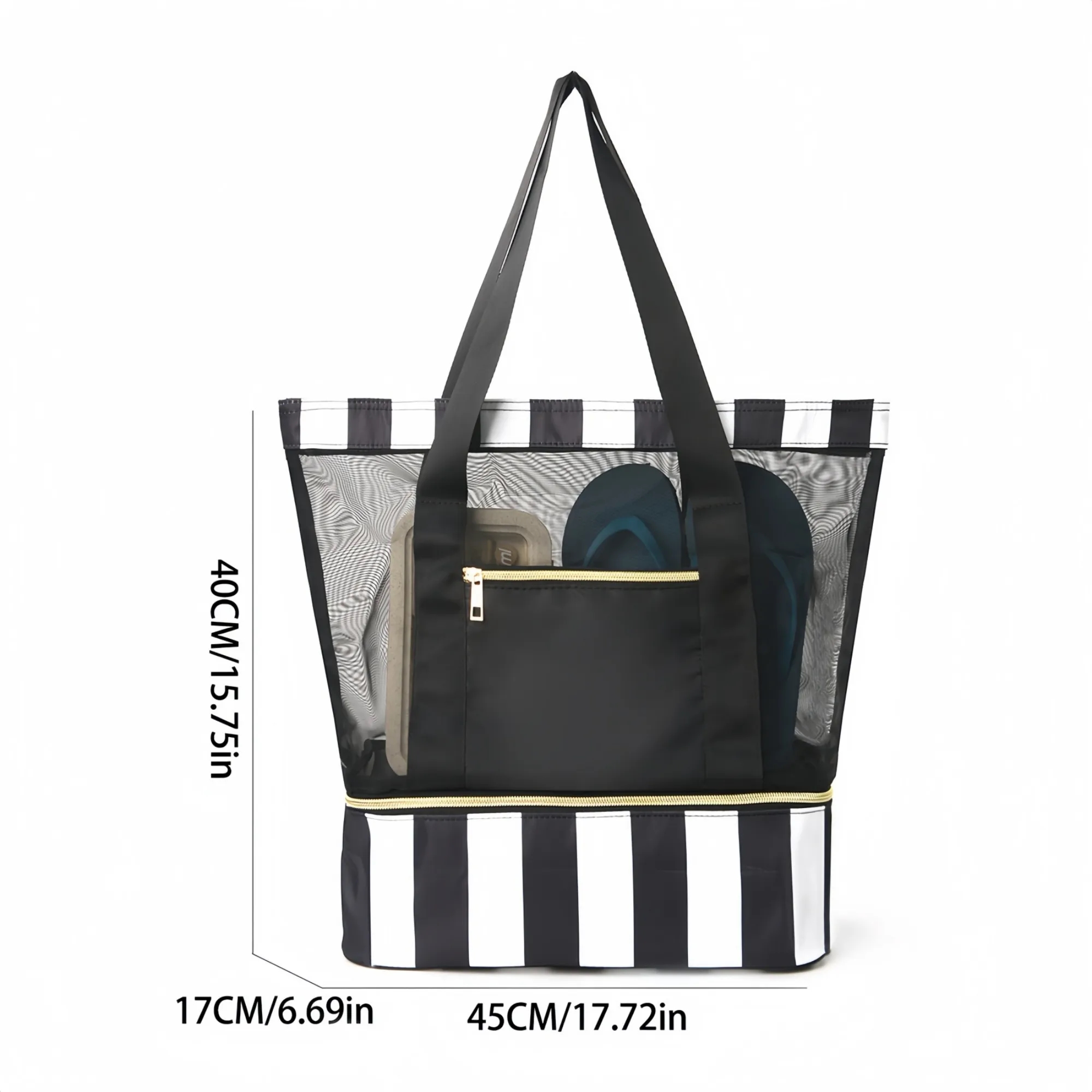 Double Compartment Beach Tote Bag 7