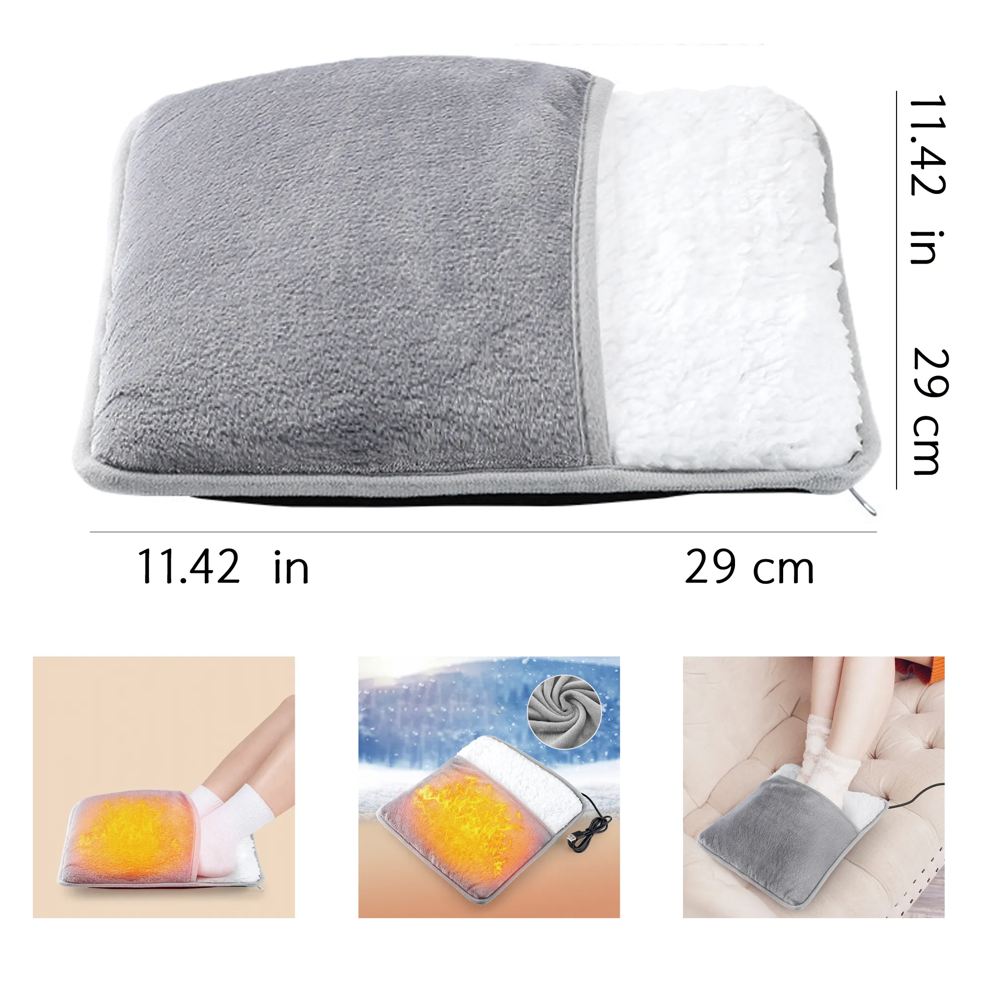 Electric Usb Charging Heated Foot Warmer 2