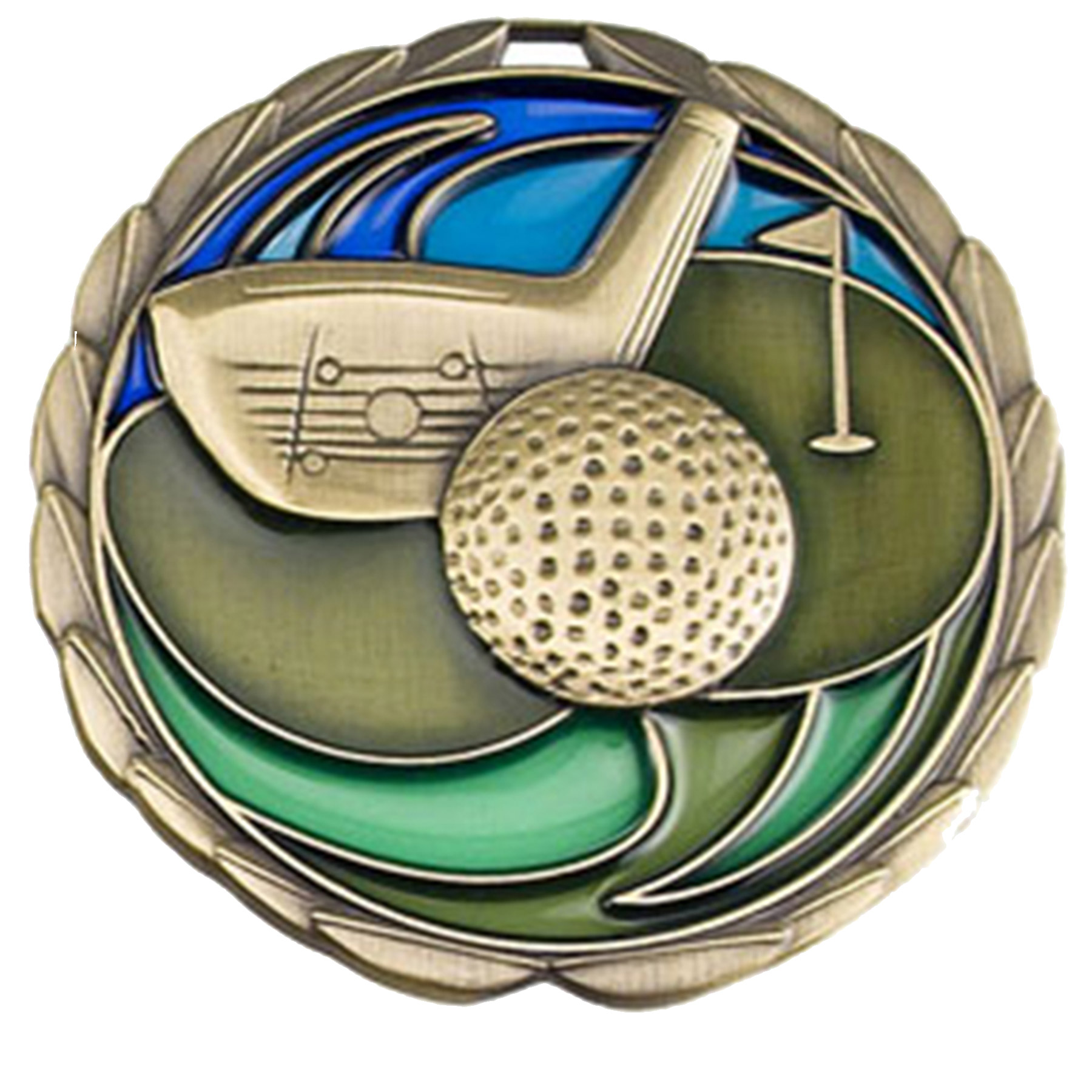 Stock Color Medals: Golf