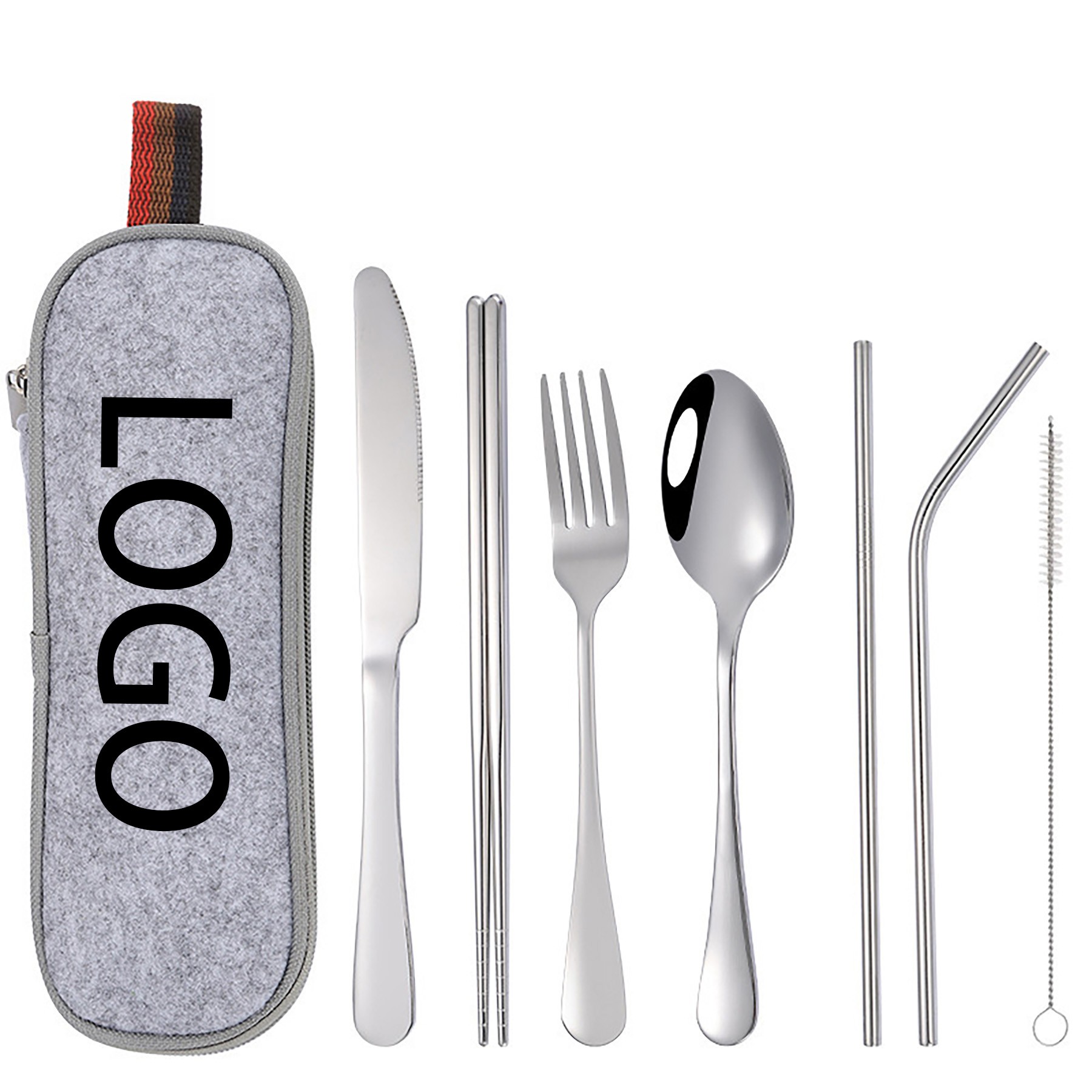 Portable Stainless Steel Tableware Set 8 Pieces