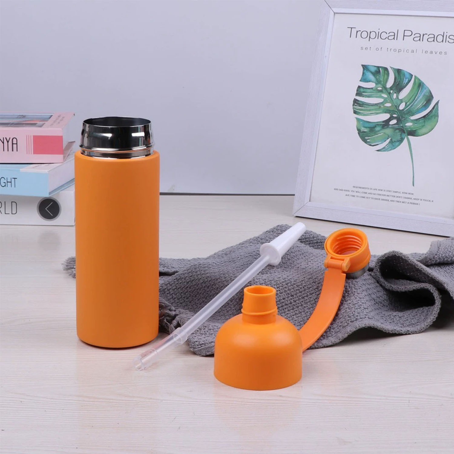 16.9 oz Silicone rope stainless steel insulated cup 3