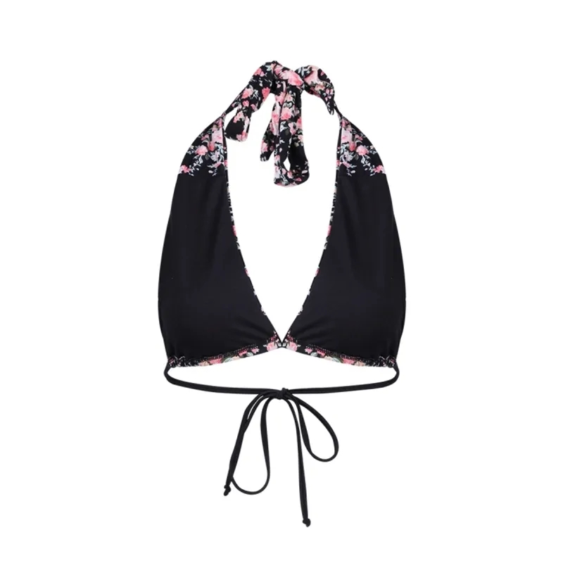 Women's Floral Print Seamless Halter Bikini Bra 7