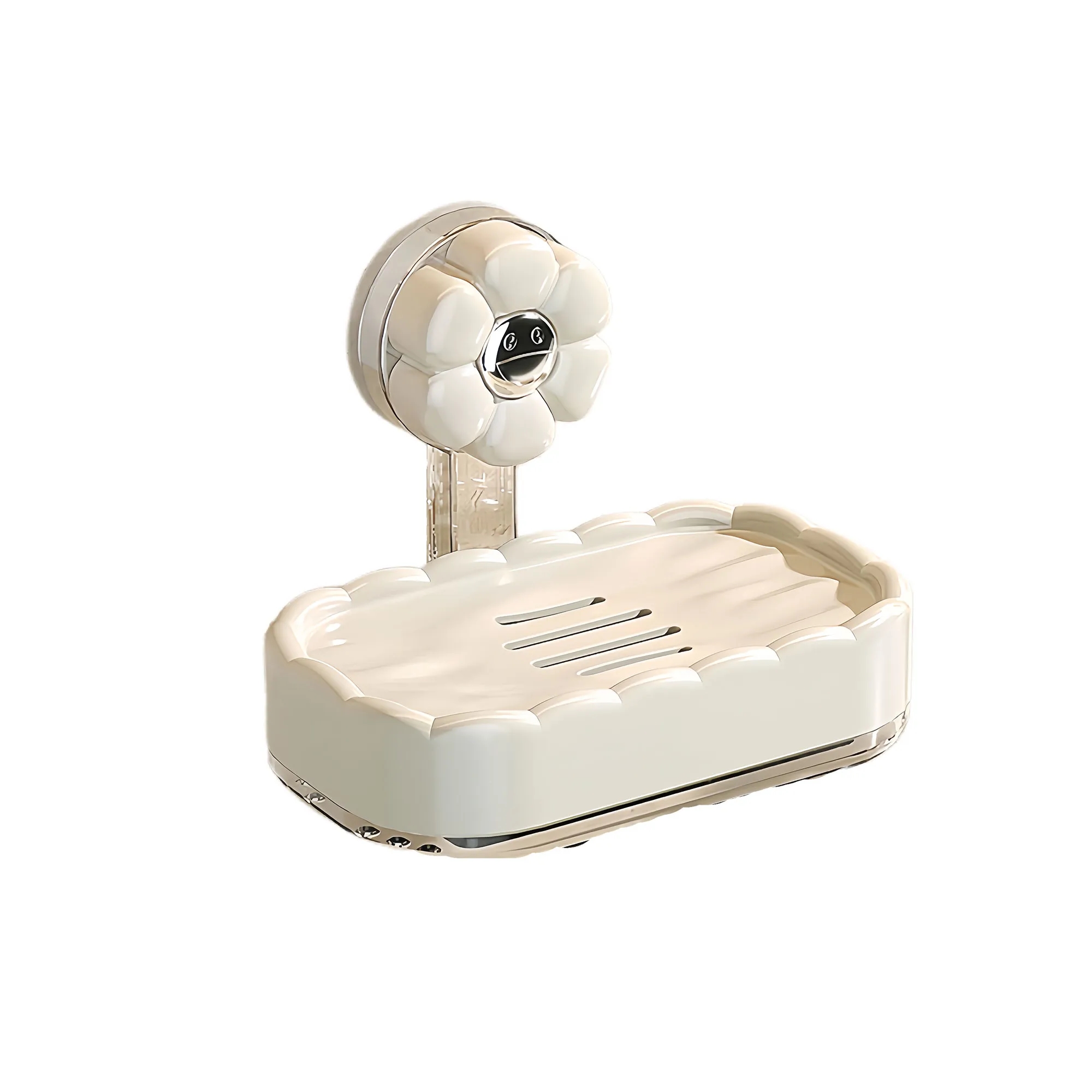 Strong Suction Double Layer Soap Dish Wall Mounted Bathroom 4