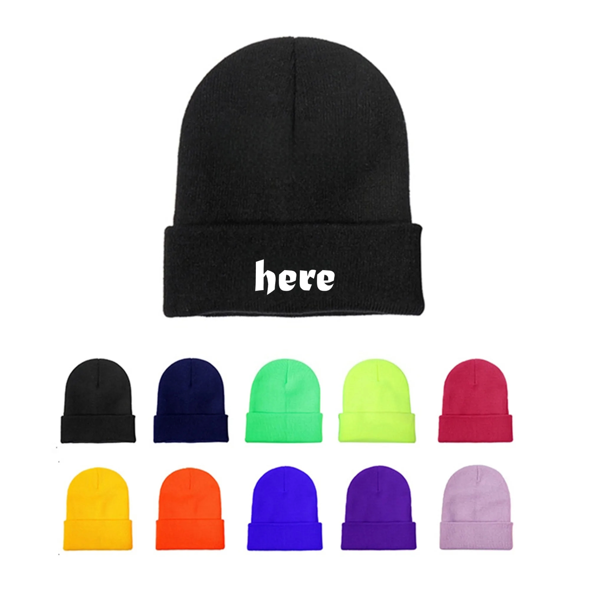 Warm Soft Solid Beanie Knit Hat Winter Hat 1