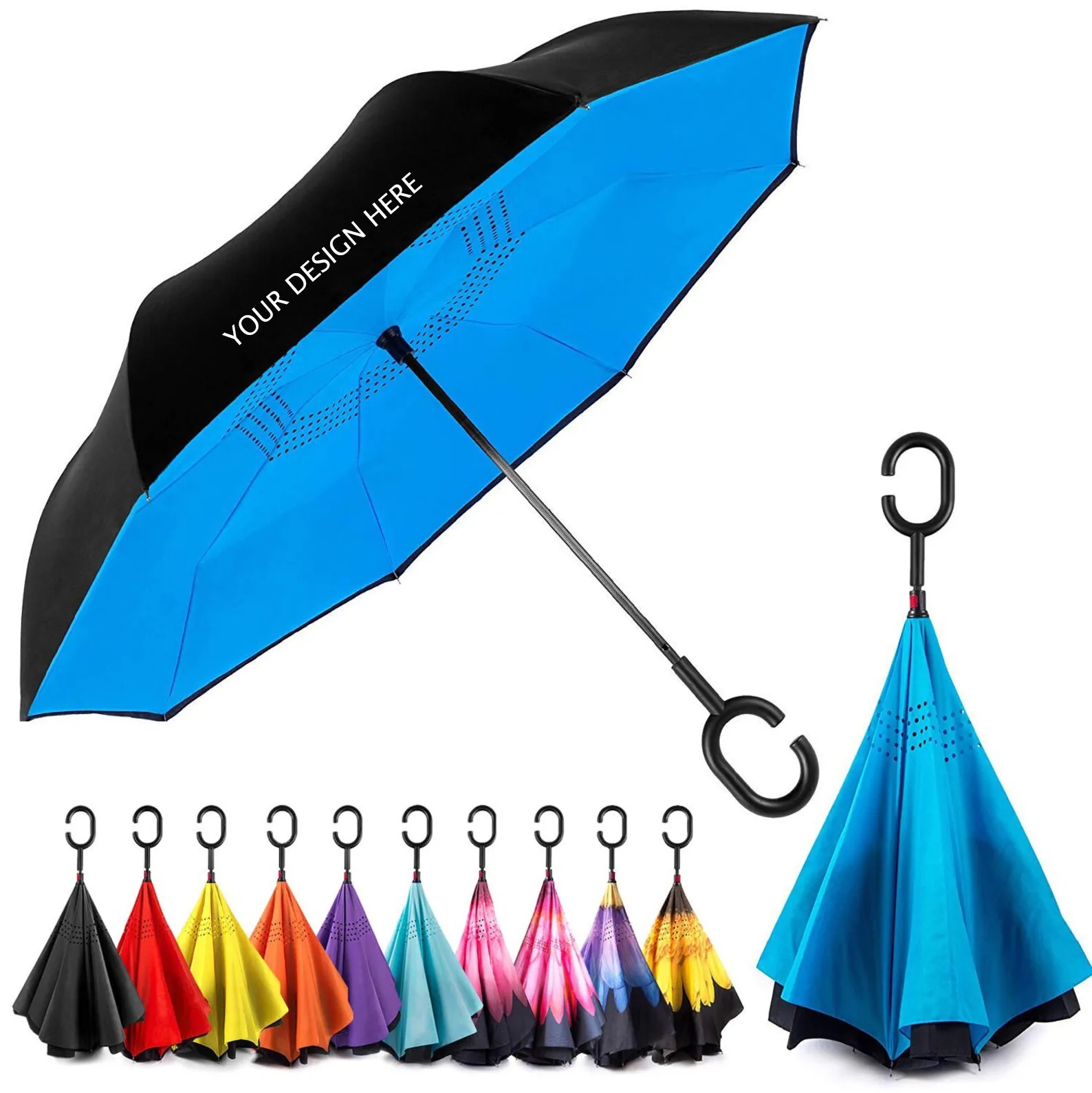 Colorful Inverted Umbrella MOQ 50PCS 5
