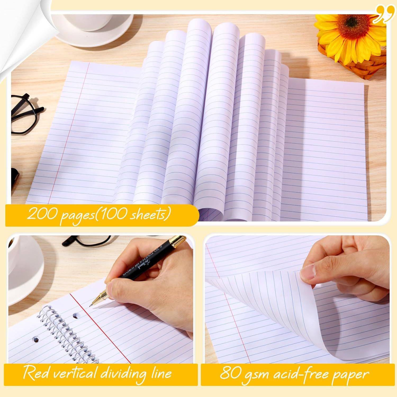 8Pcs Tearable Spiral Notebook Set 6