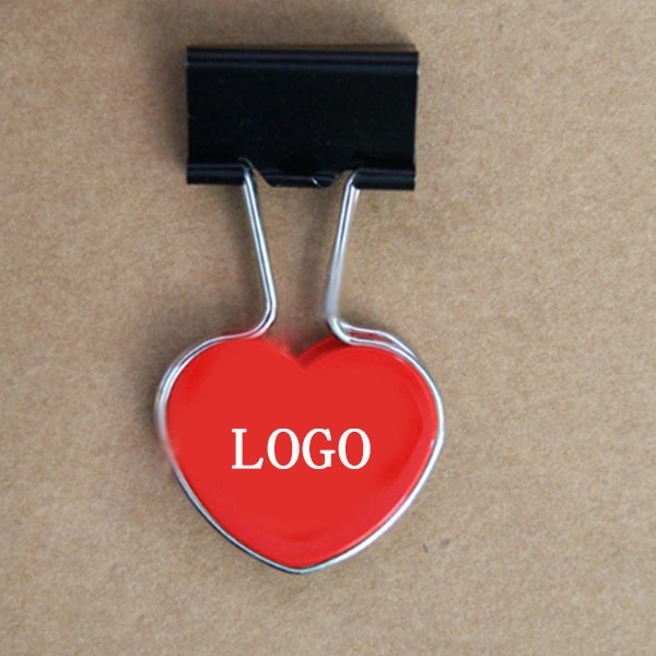 Heart Shape Paper Binder Clip 1