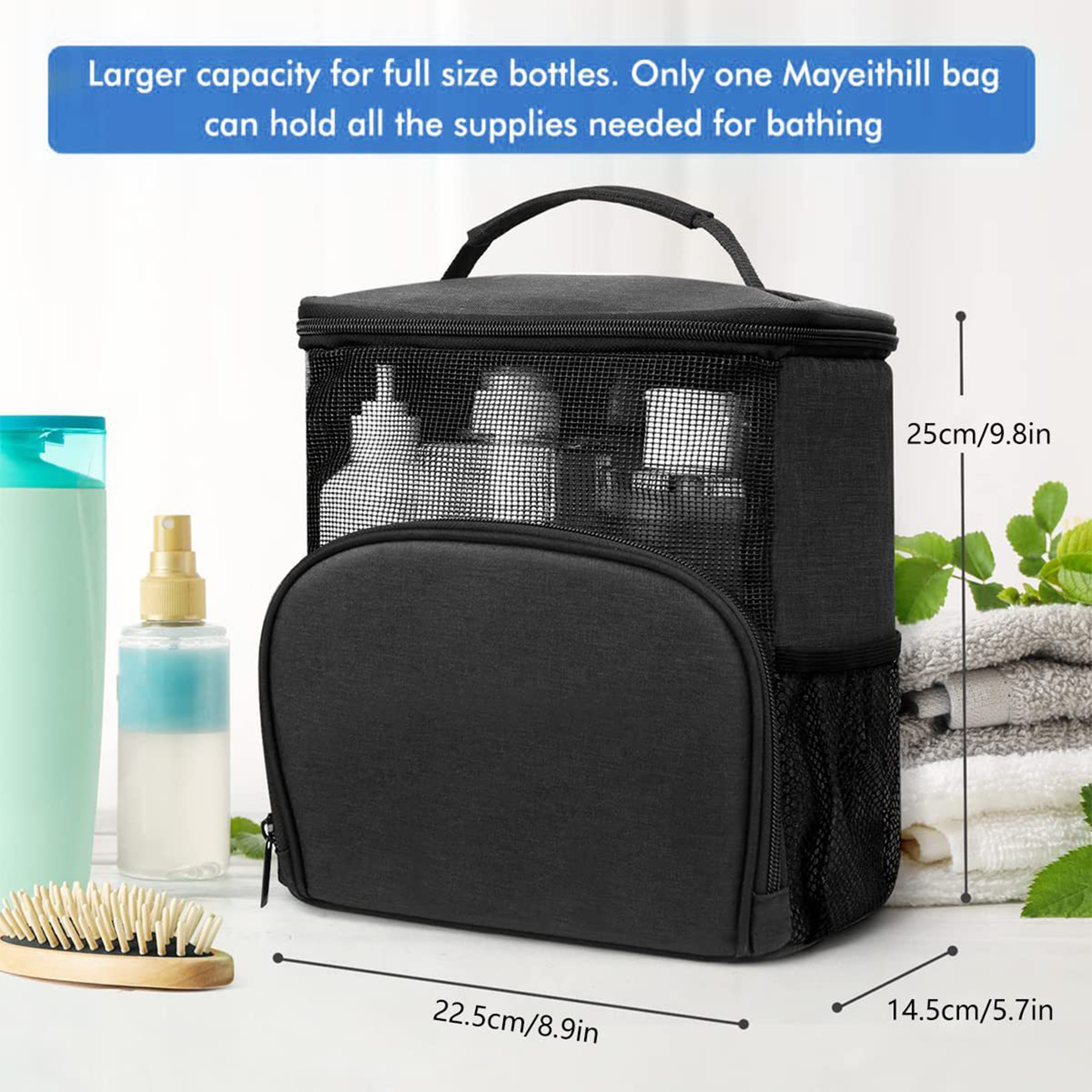 Polyester Foldable Mesh Water Resistant Makeup Bag 2