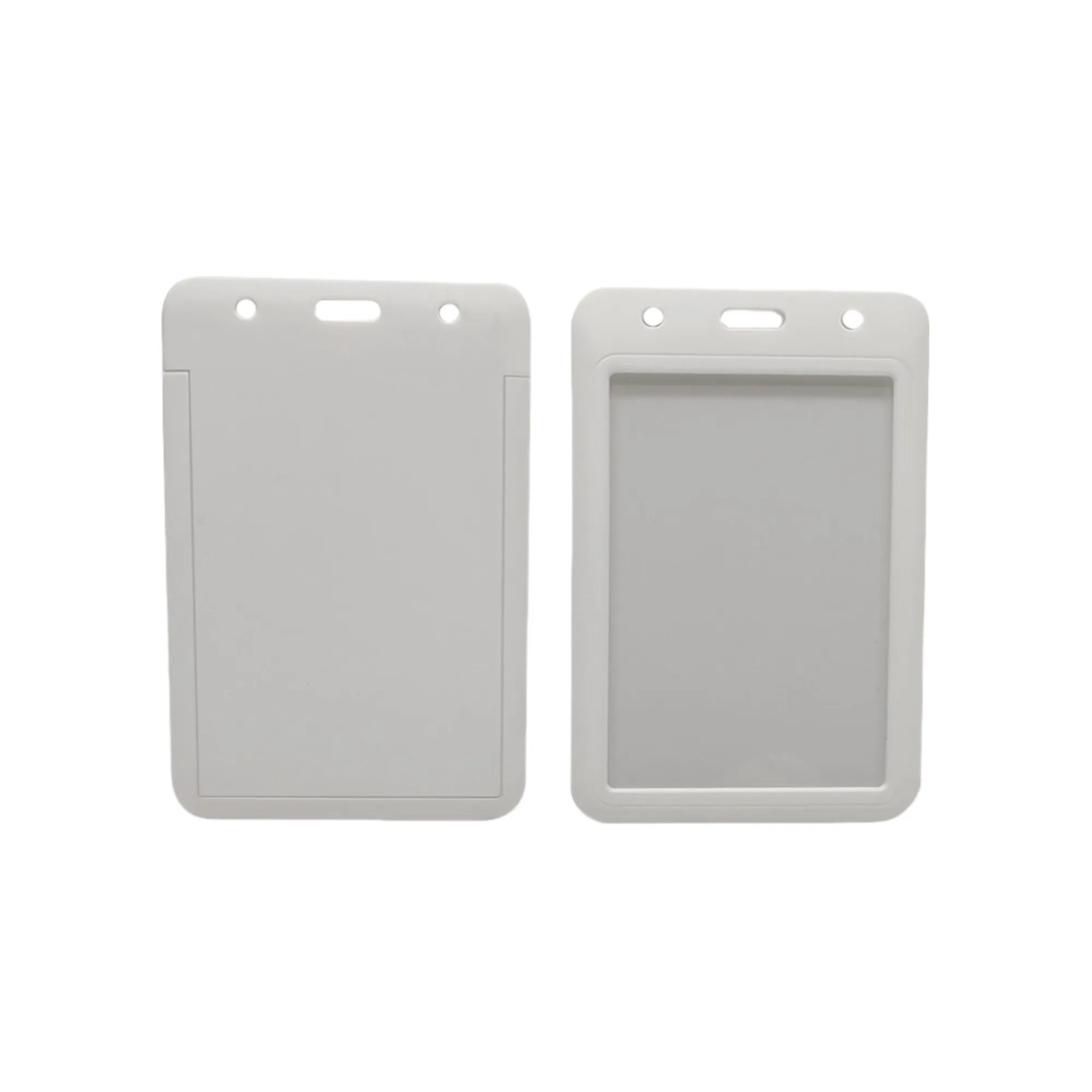 Slide Open Plastic Portrait Lanyard Card Holder 1
