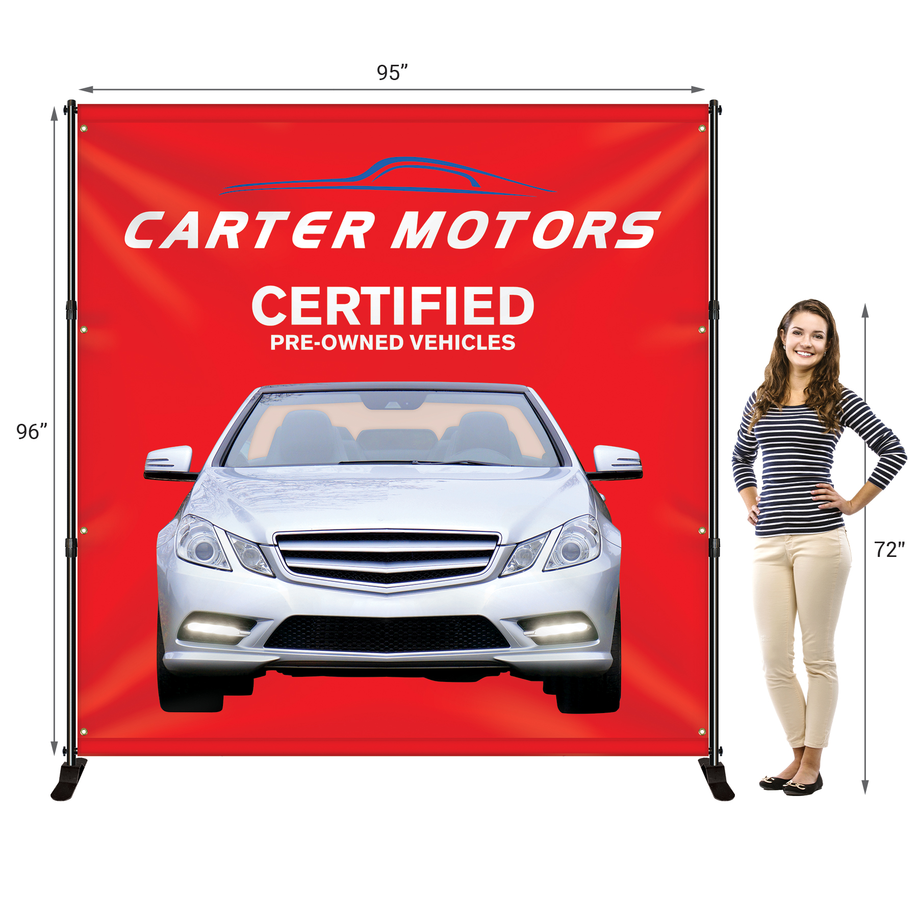 Premium 8' x 8' Backdrop Banner Kit 4