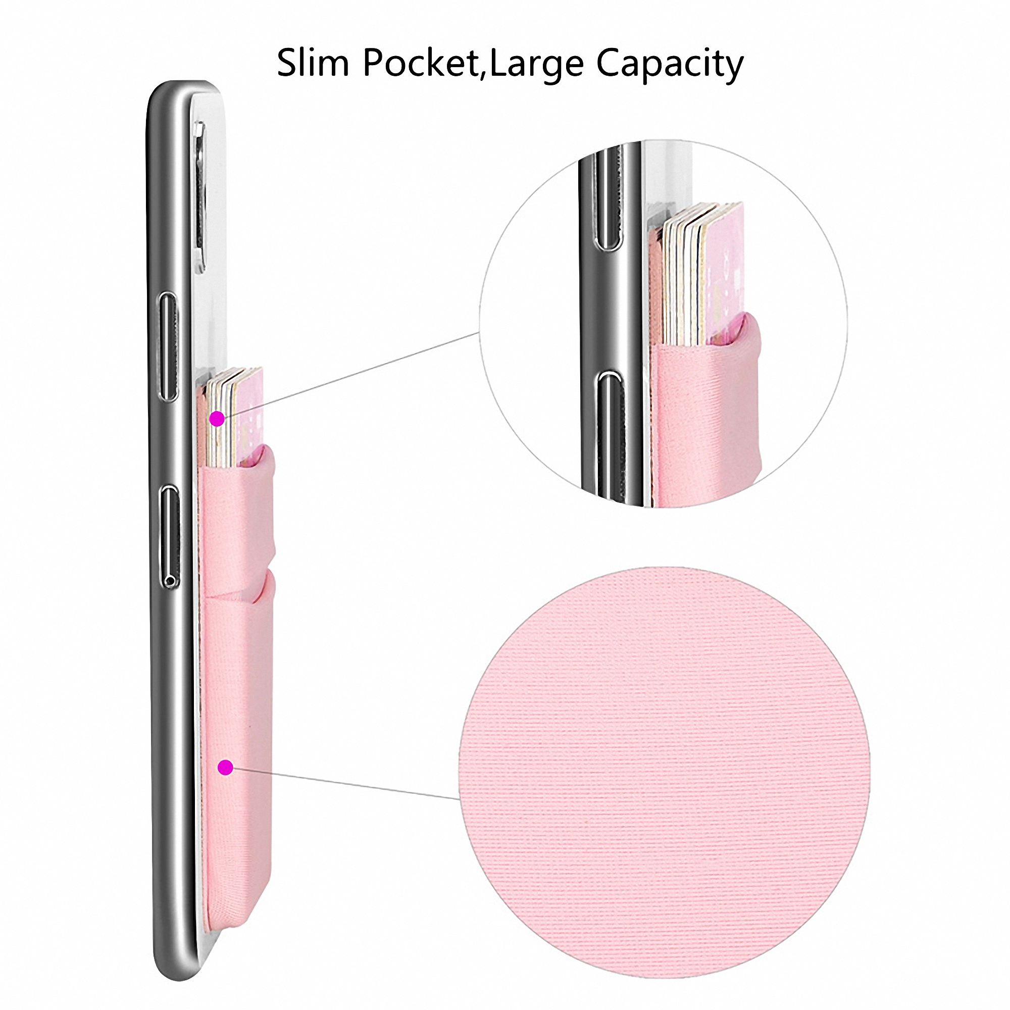 Double Pocket Phone Wallet with Stretch 4