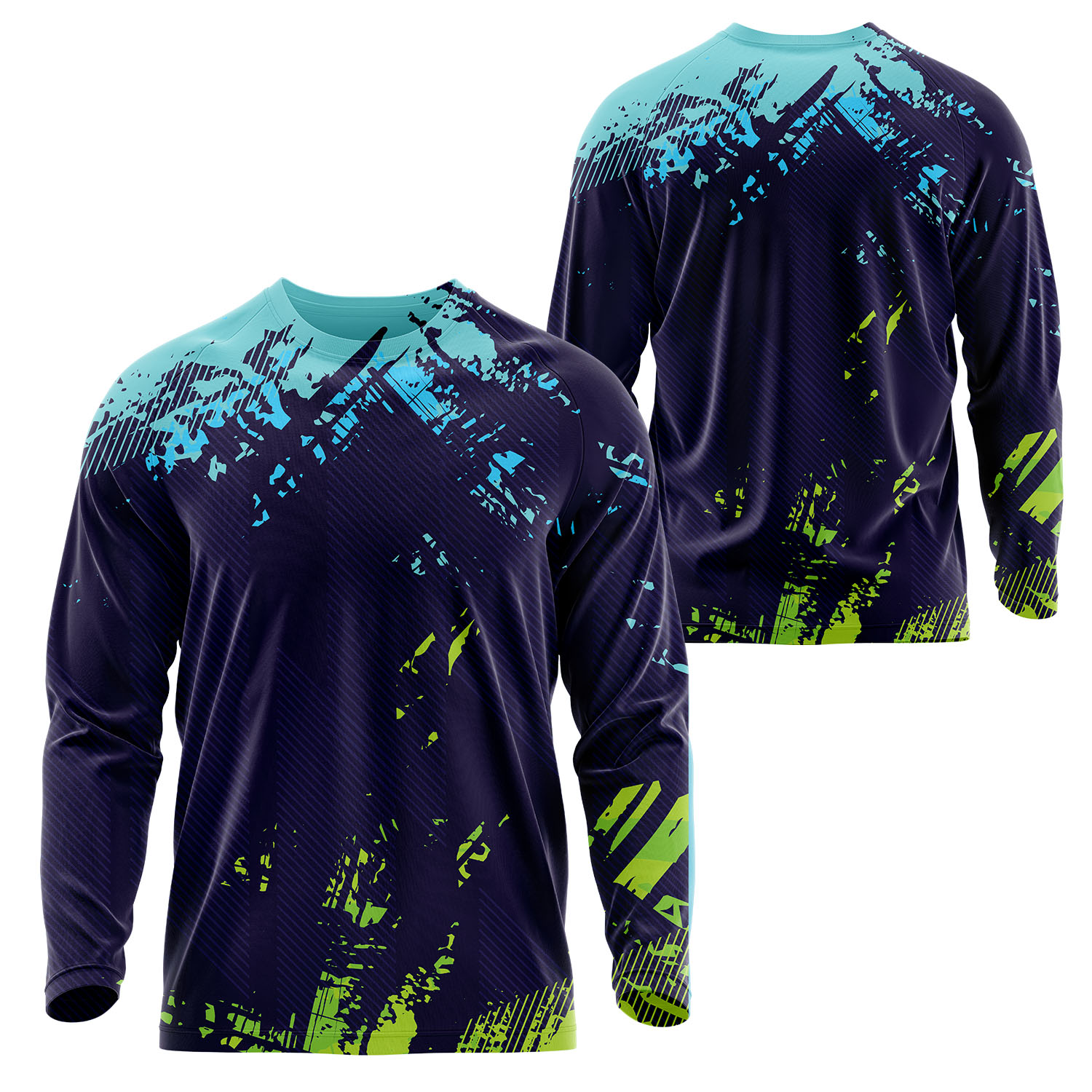 Unisex 150 GSM Flashed V Fabric Performance Sublimation Long Sleeve T-shirt 4