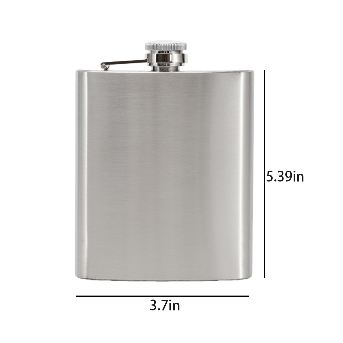 8 Ounce 304 SS Portable Flask, custom water bottle with logo imprint 2