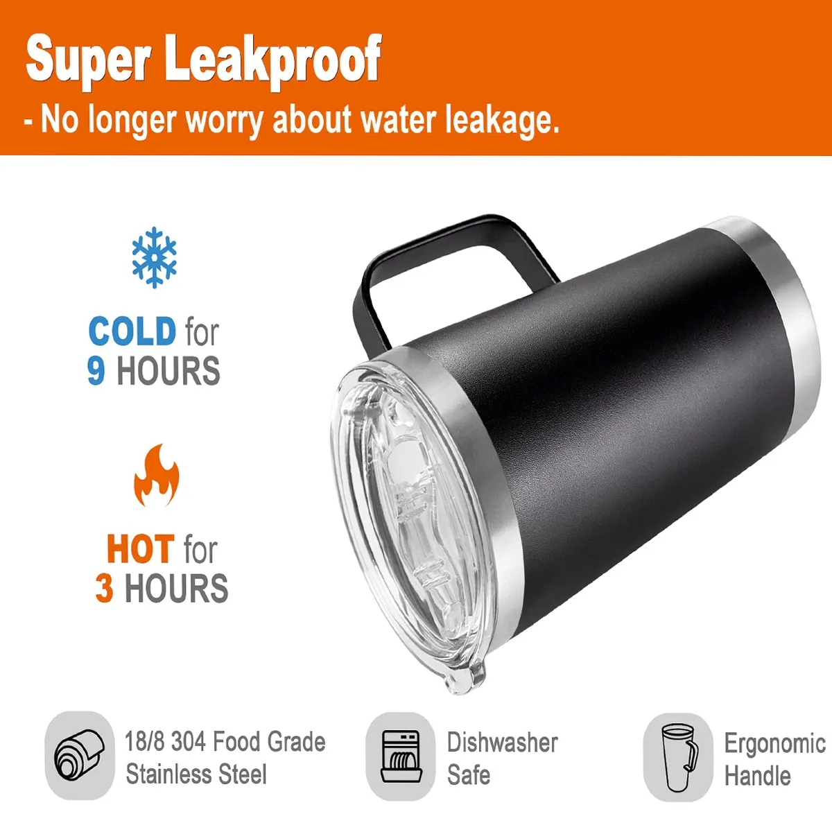 Insulated Coffee Mug with Handle Stainless Steel 5