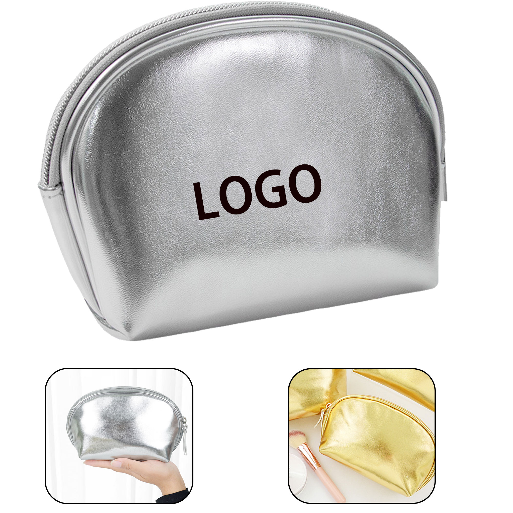PU Shell-Shaped Travel Cosmetic Bag 4