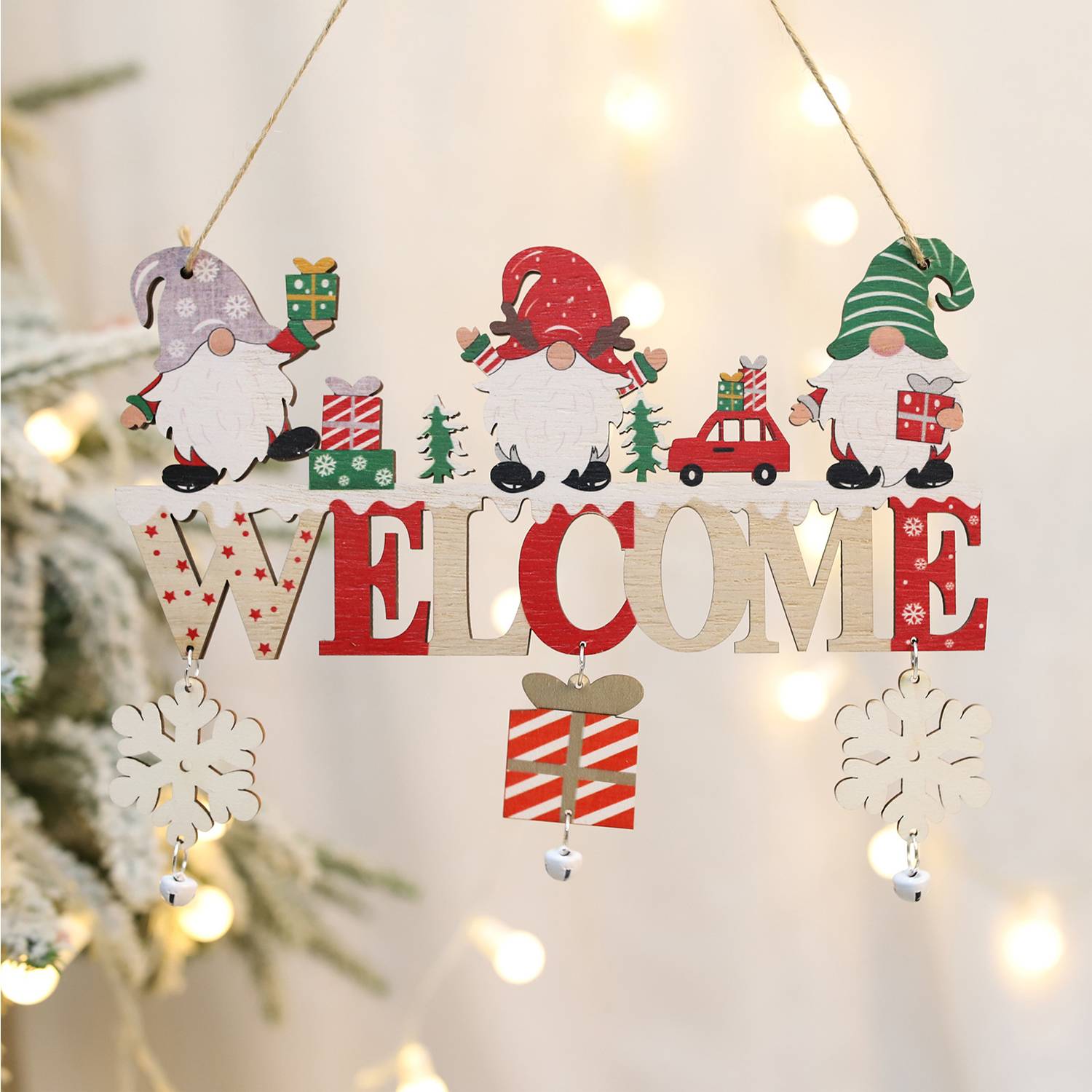 Christmas wooden pendant 5