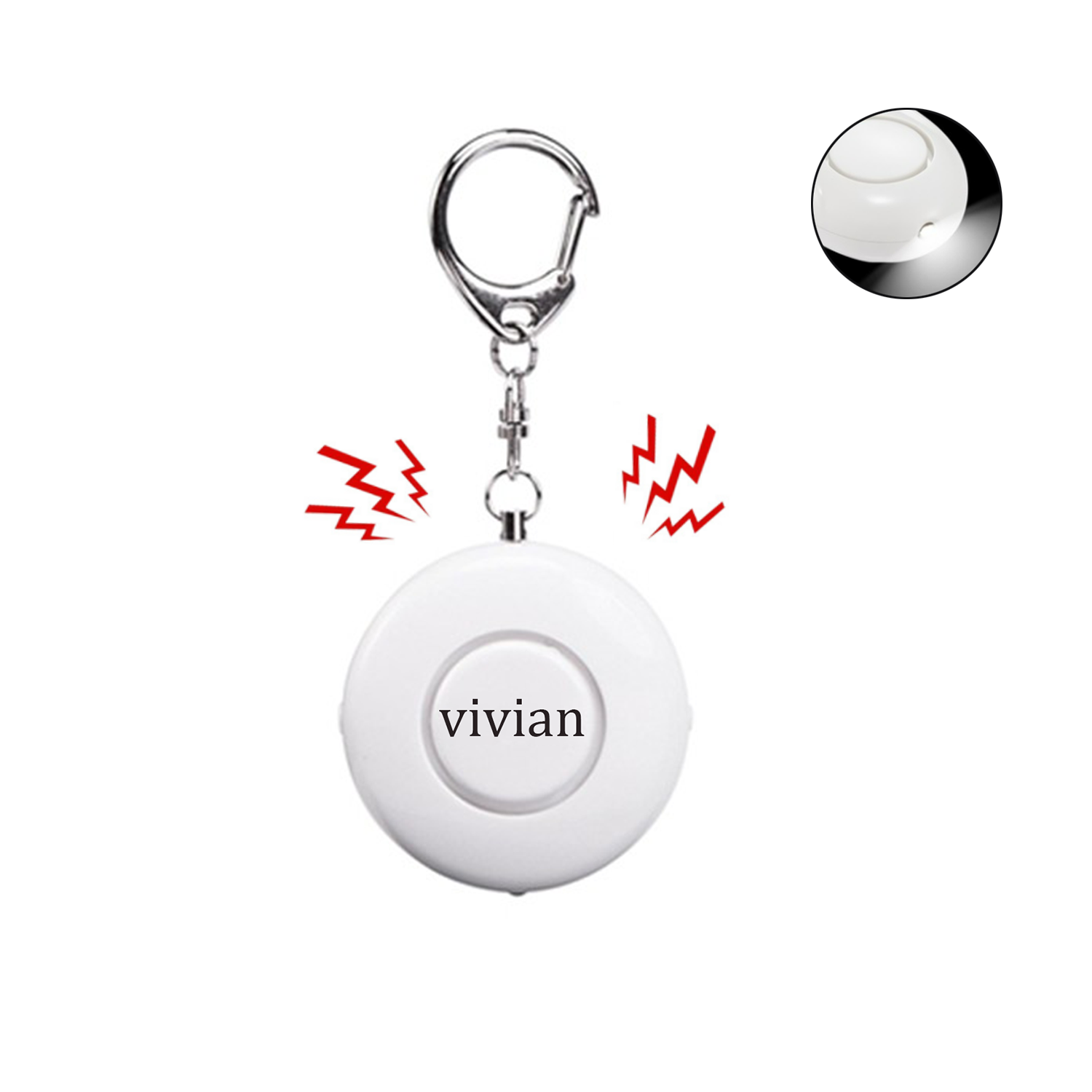 Round Safety Alarm Keyring 2