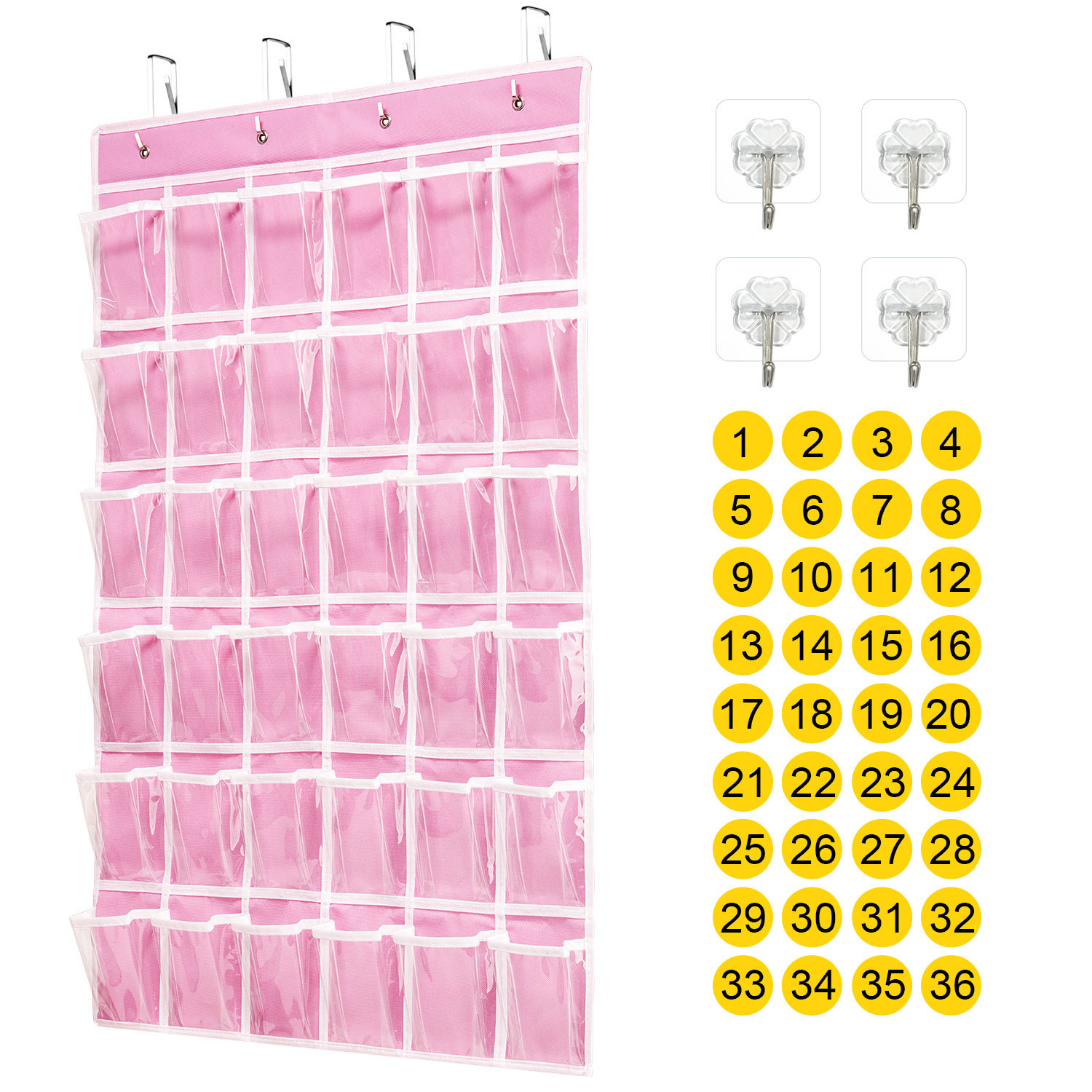 36 Clear Pockets Classroom Pocket Chart for Cell Phones 7