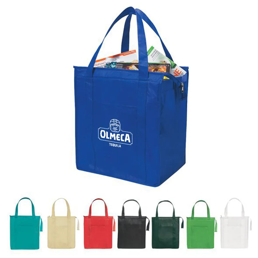 13" Custom Non-woven Insulated Shopper Tote Bag 1