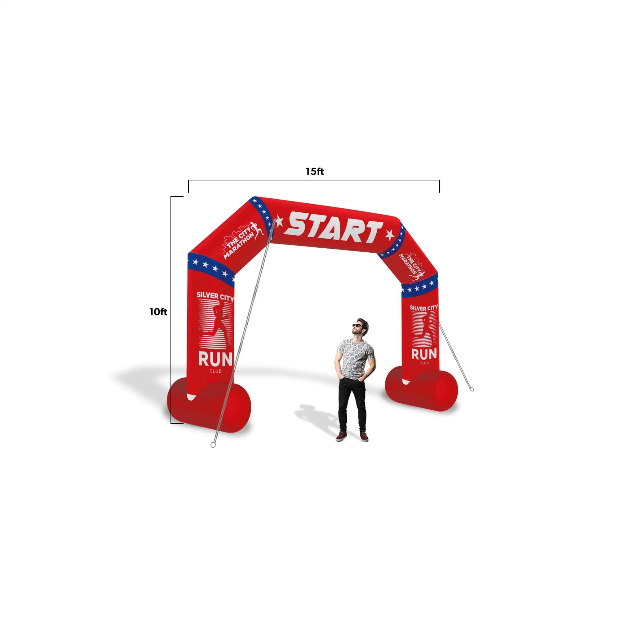 Inflatable Angled Arch 15ft w/ Blower 3