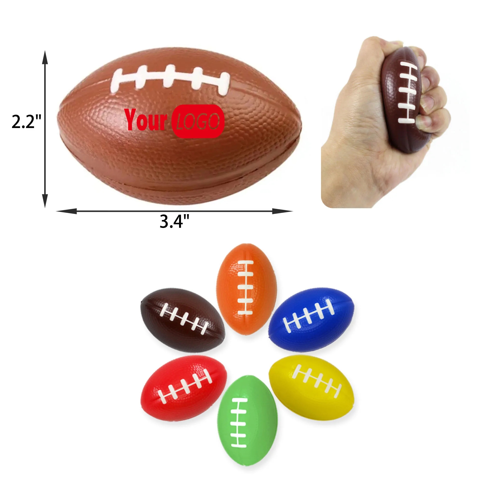 Mini Rugby Stress Ball Children's Toy 2