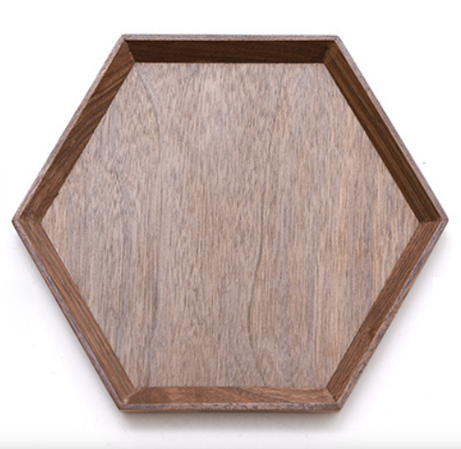 Walnut Beveled Hexagonal Plate / Tray 1