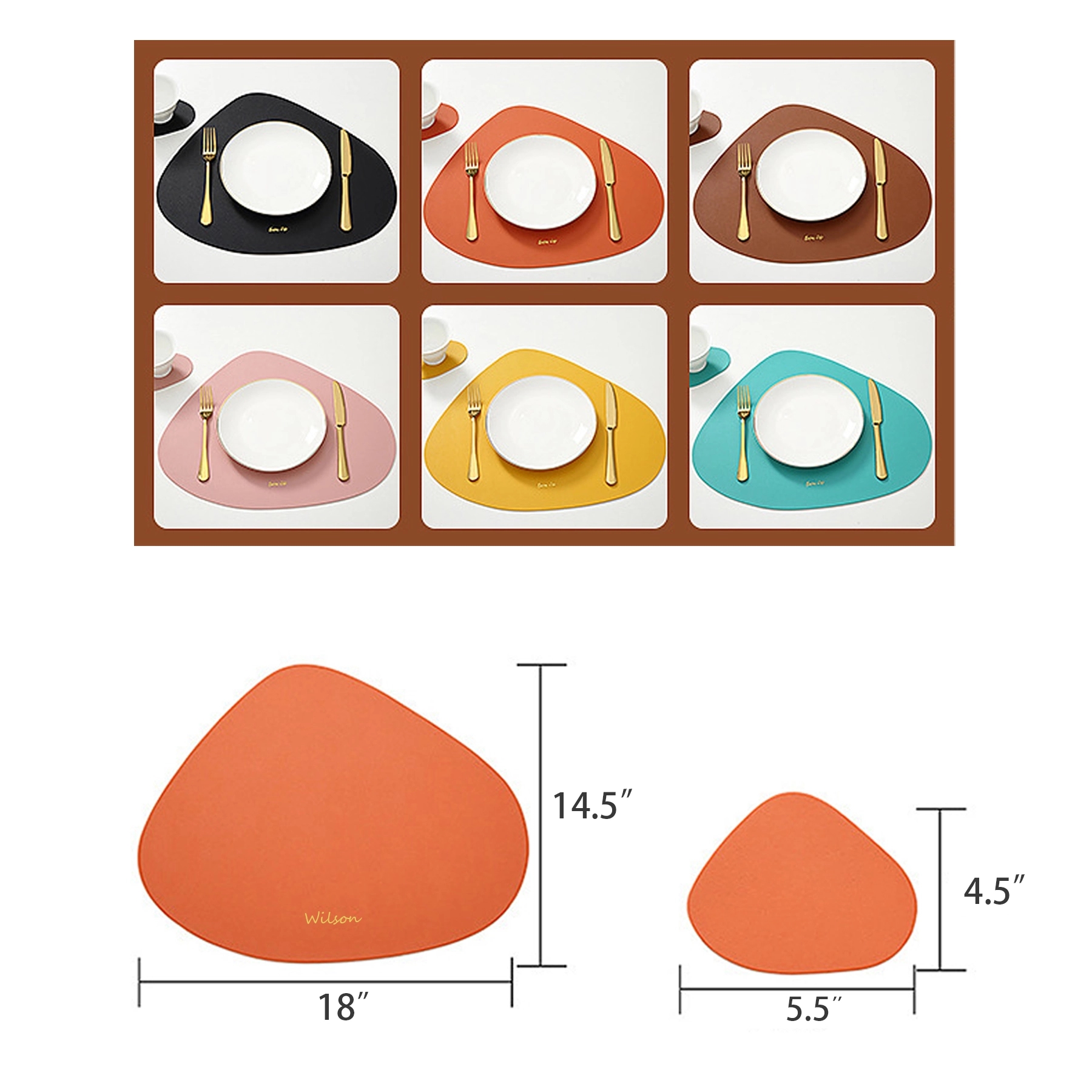 Leather Placemats and Coasters Set 2