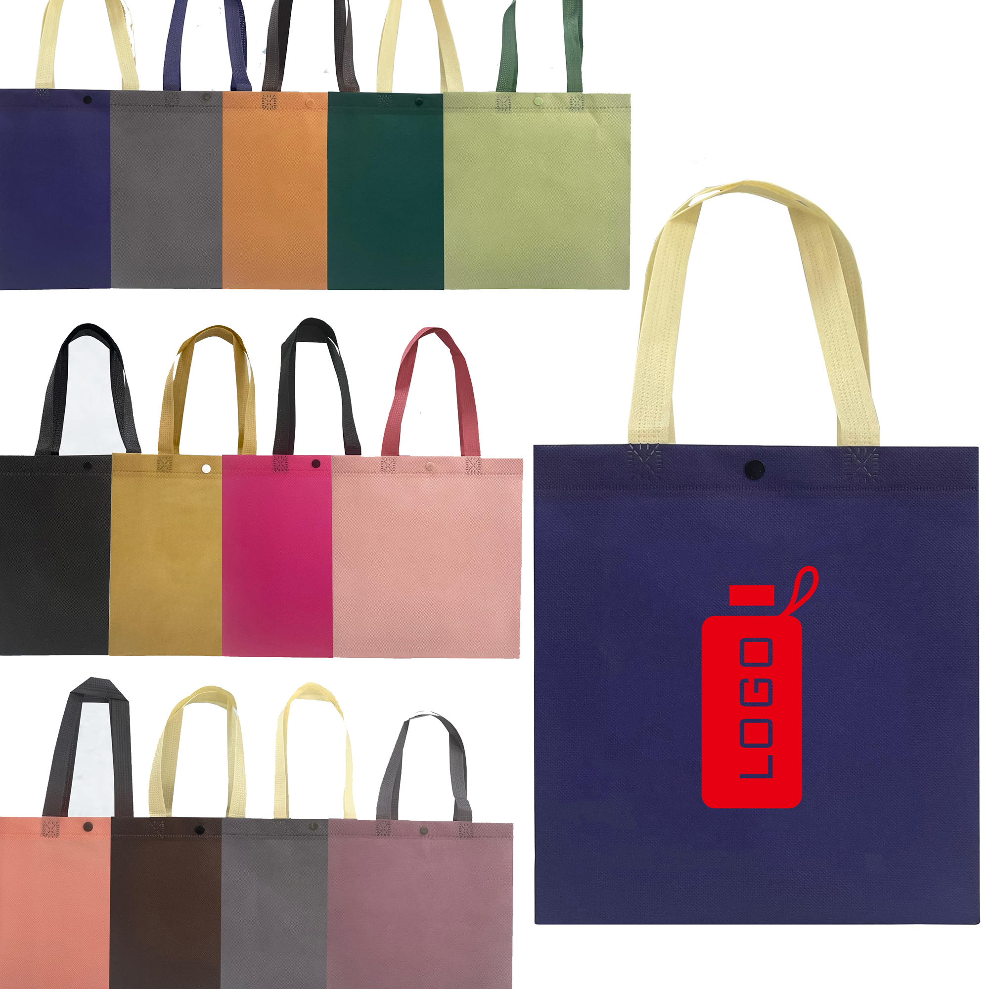 Custom Non-Woven Tote Bag with Concealed Closure 3