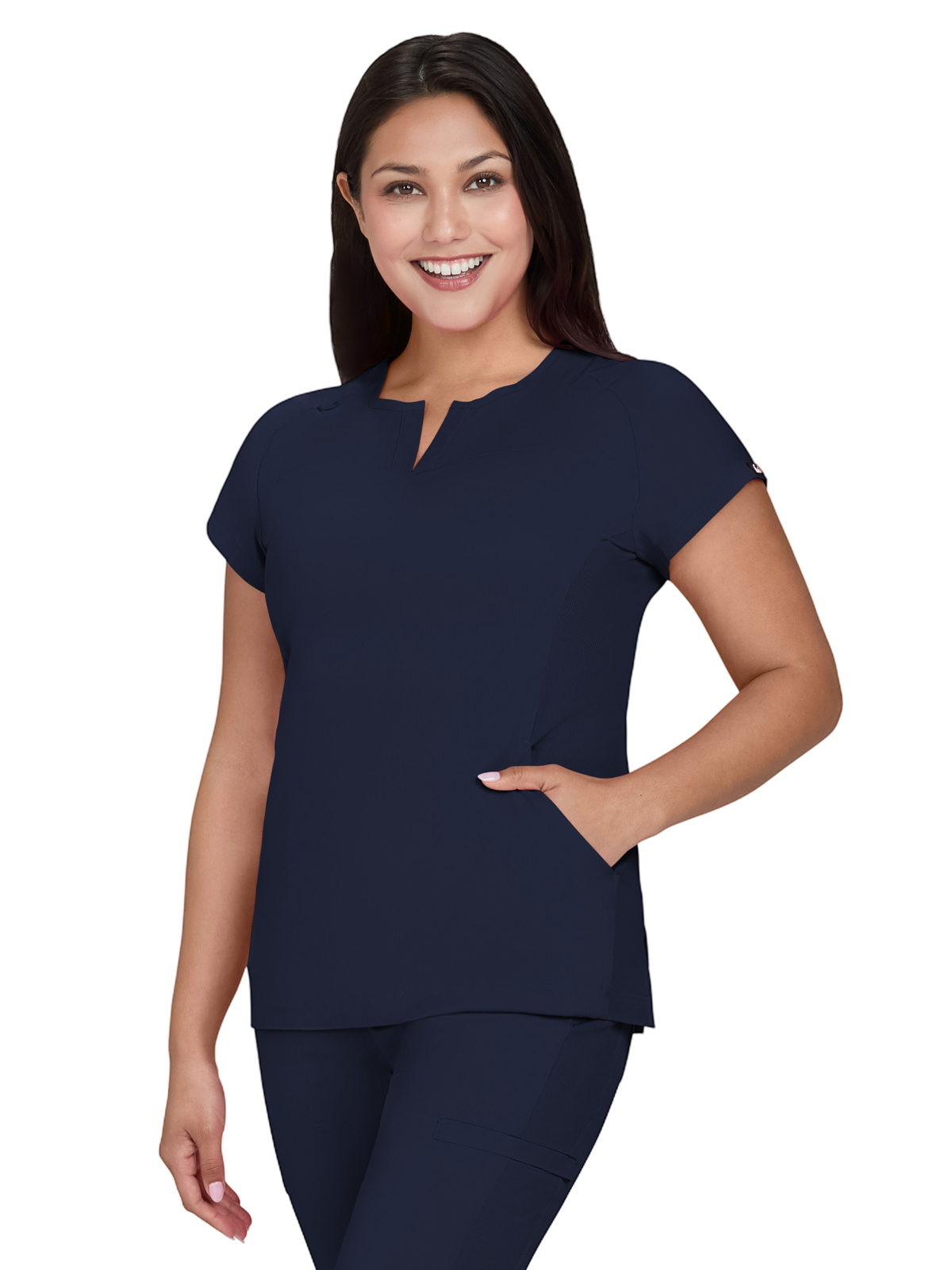 koi - Lite - Women's Two-Pocket Split V-Neck Scrub Top 20