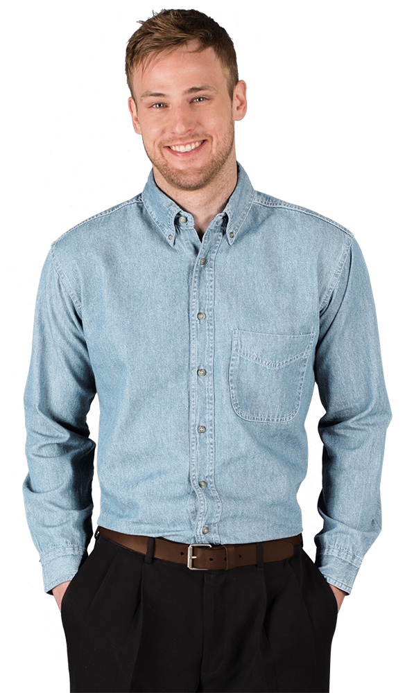 Men's L/S 100% Cotton Denim Shirt 3