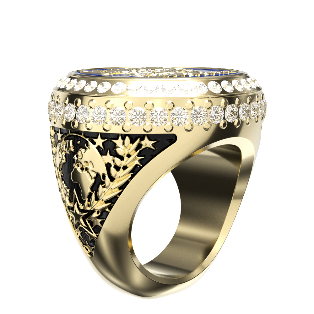 Custom World Class Ring w/ Custom Top & Stock Sides 5