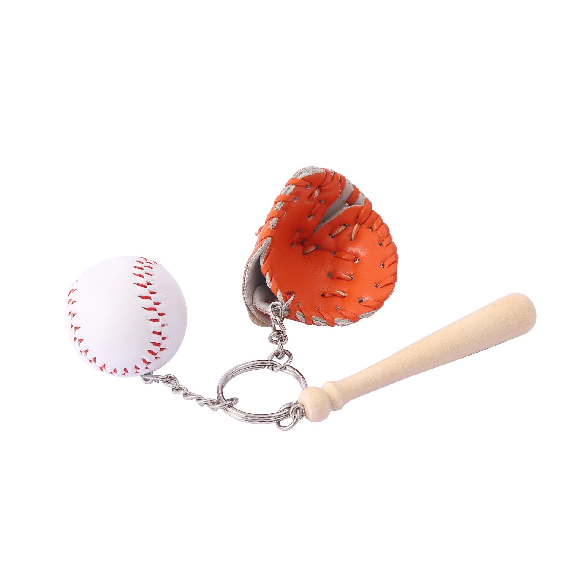 Keychain With Wooden Baseball Bat 2