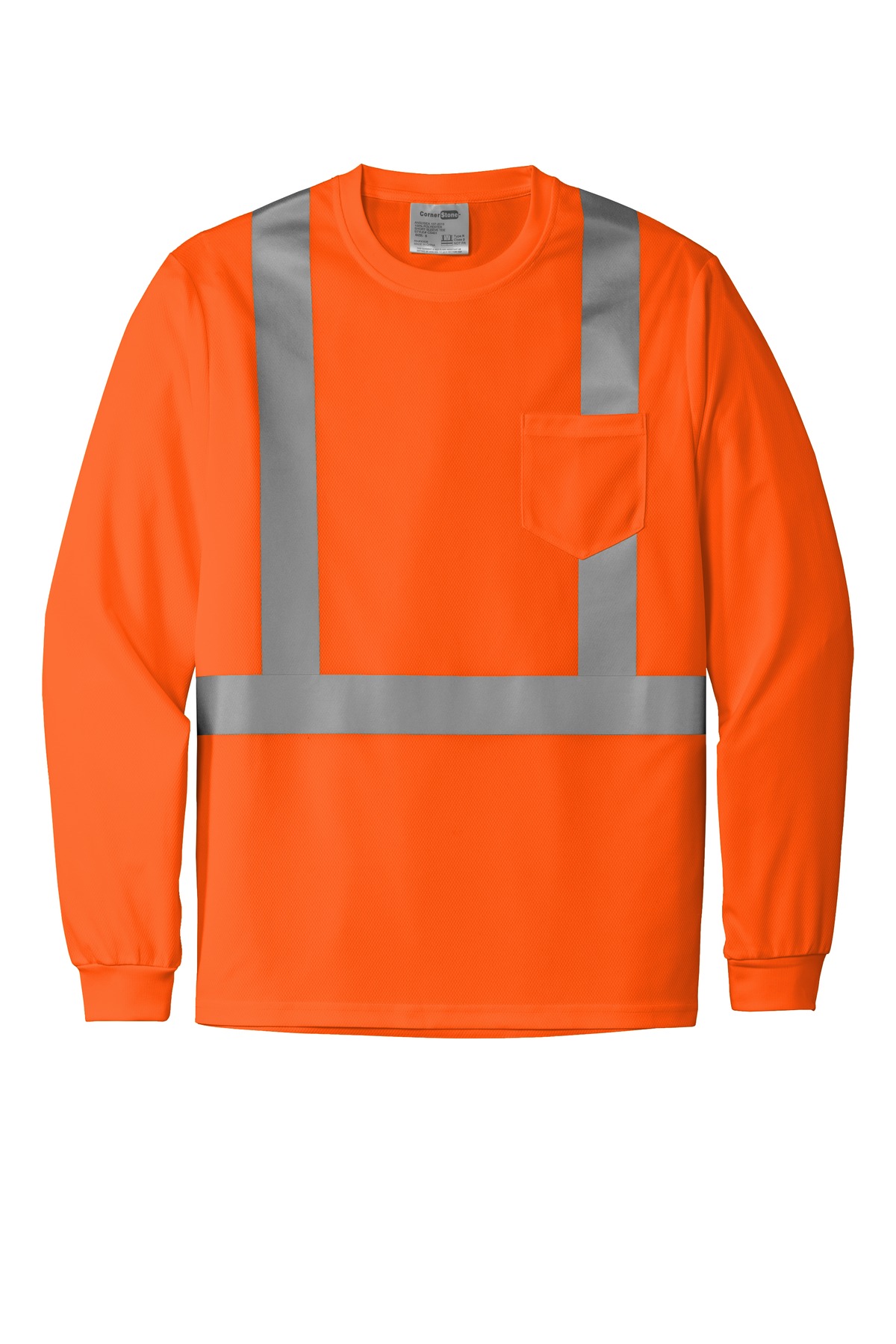 CornerStone ANSI 107 Class 2 Mesh Long Sleeve Tee. CS201 2