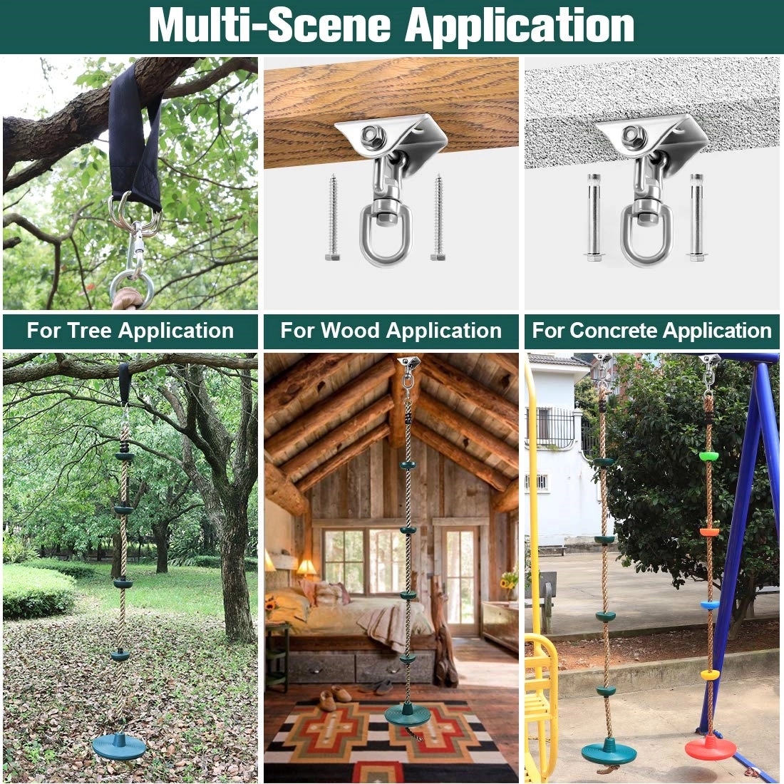 Climbing Rope Tree Swing with Platforms 4