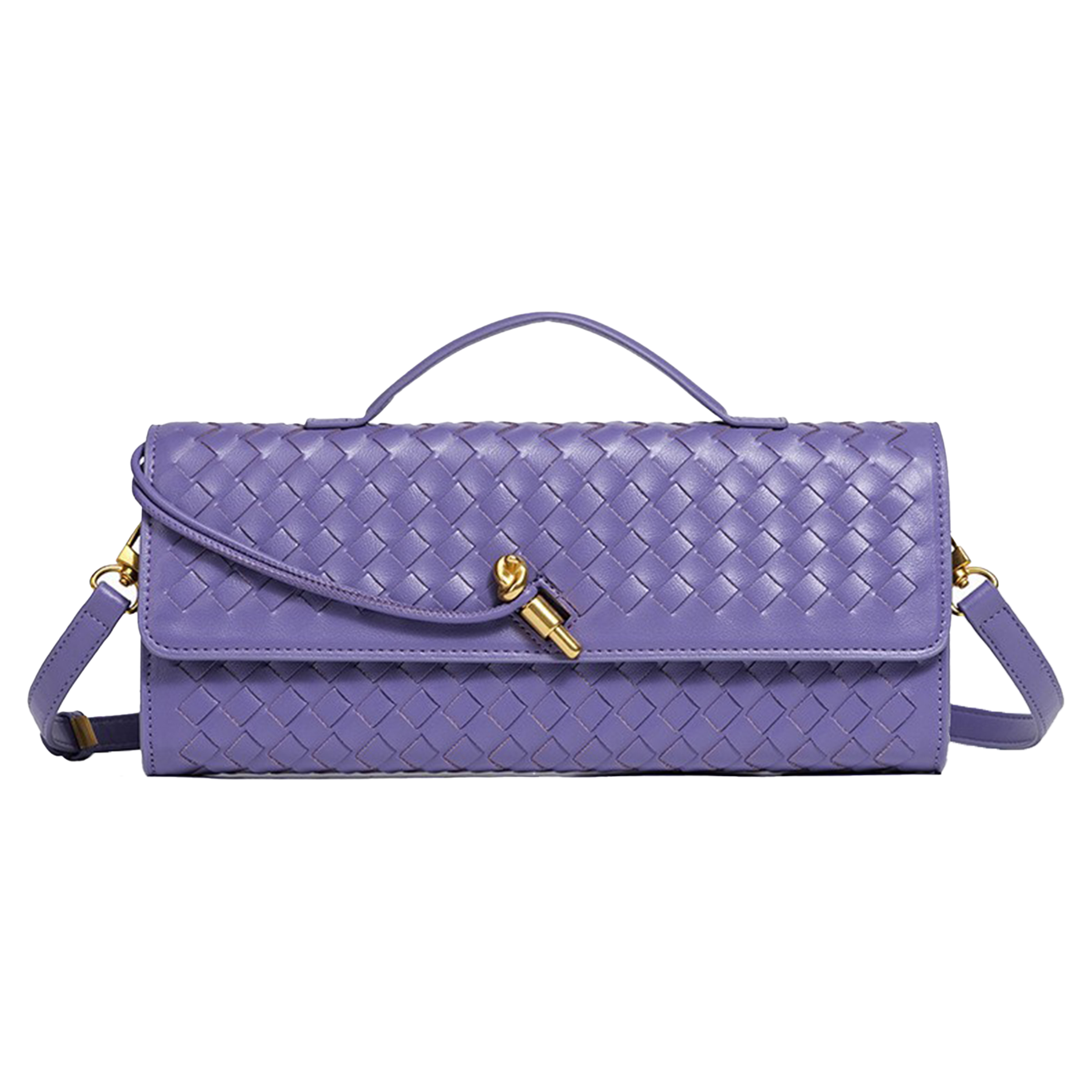 Pu Fashion Woven Hand-Held Diagonal Cross Bag 5