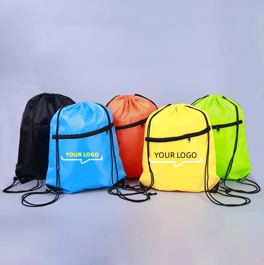 Drawstring Backpack w/ Zipper 1