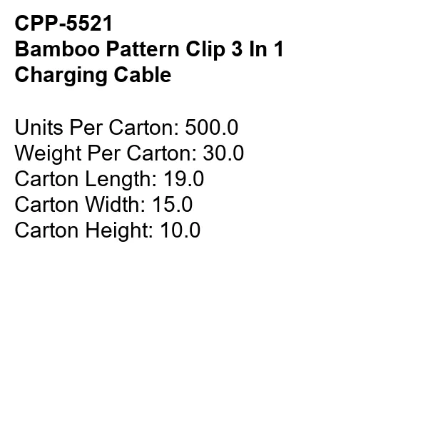 BAMBOO CLIP 3-IN-1 CHARGING CABLE 3