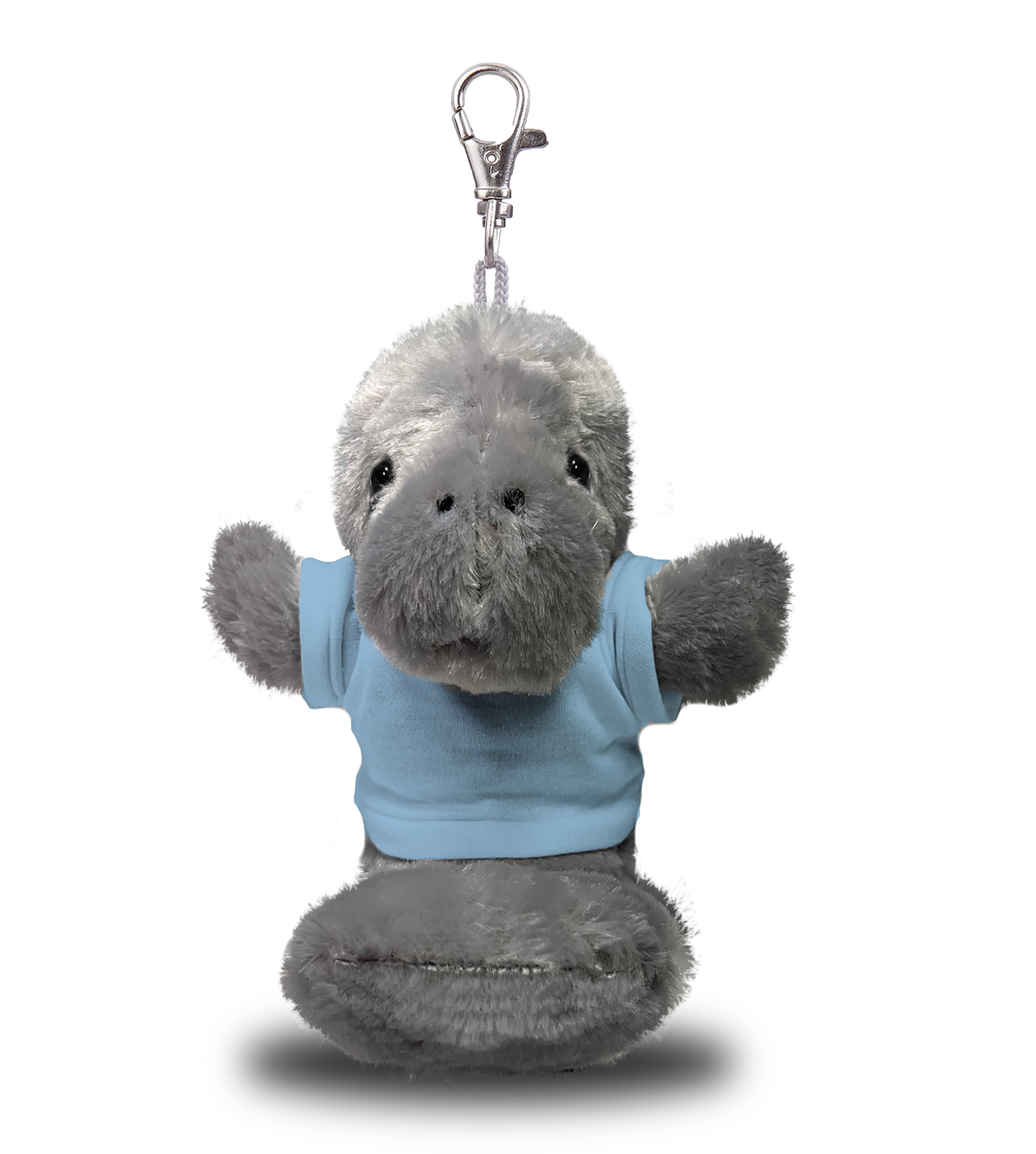 Plush Manatee Keychain with T-Shirt
