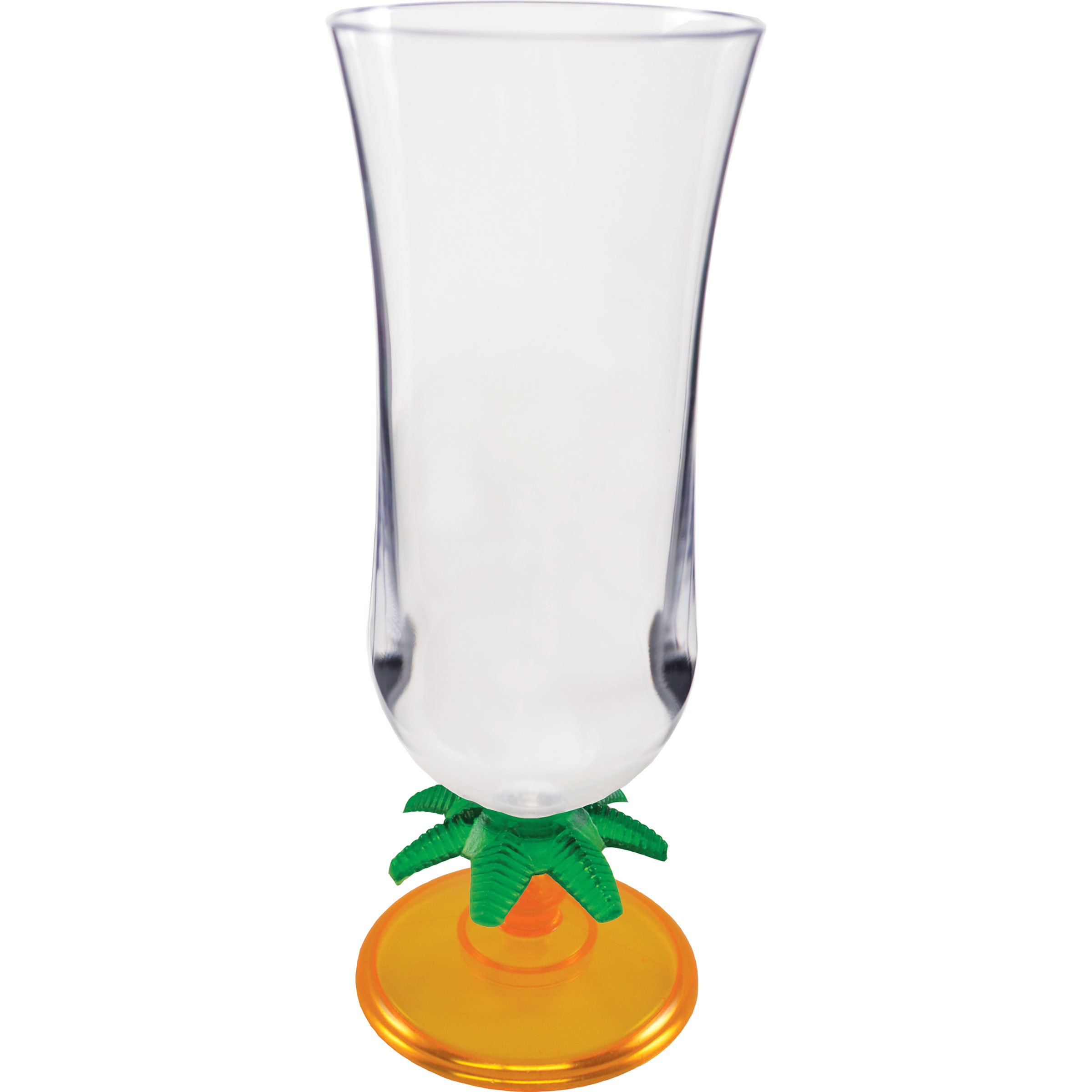 15oz Palm Tree Stem Plastic Hurricane Glass 11